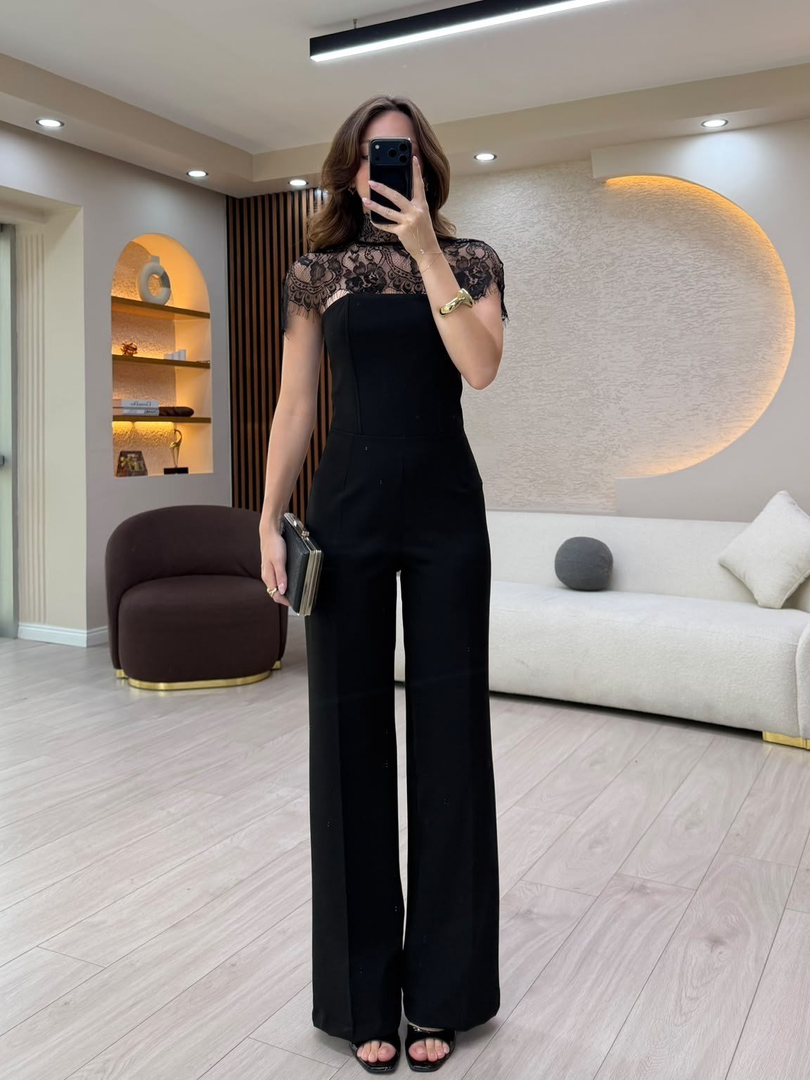 Çıkarılabilir Dantel Detaylı Tulum NVM-20671