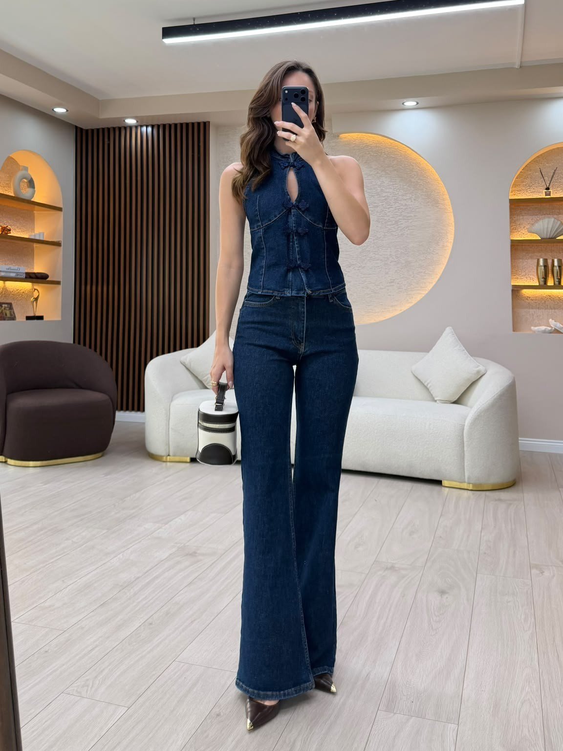 Detay Denim Alt Üst Takım NVM-30174