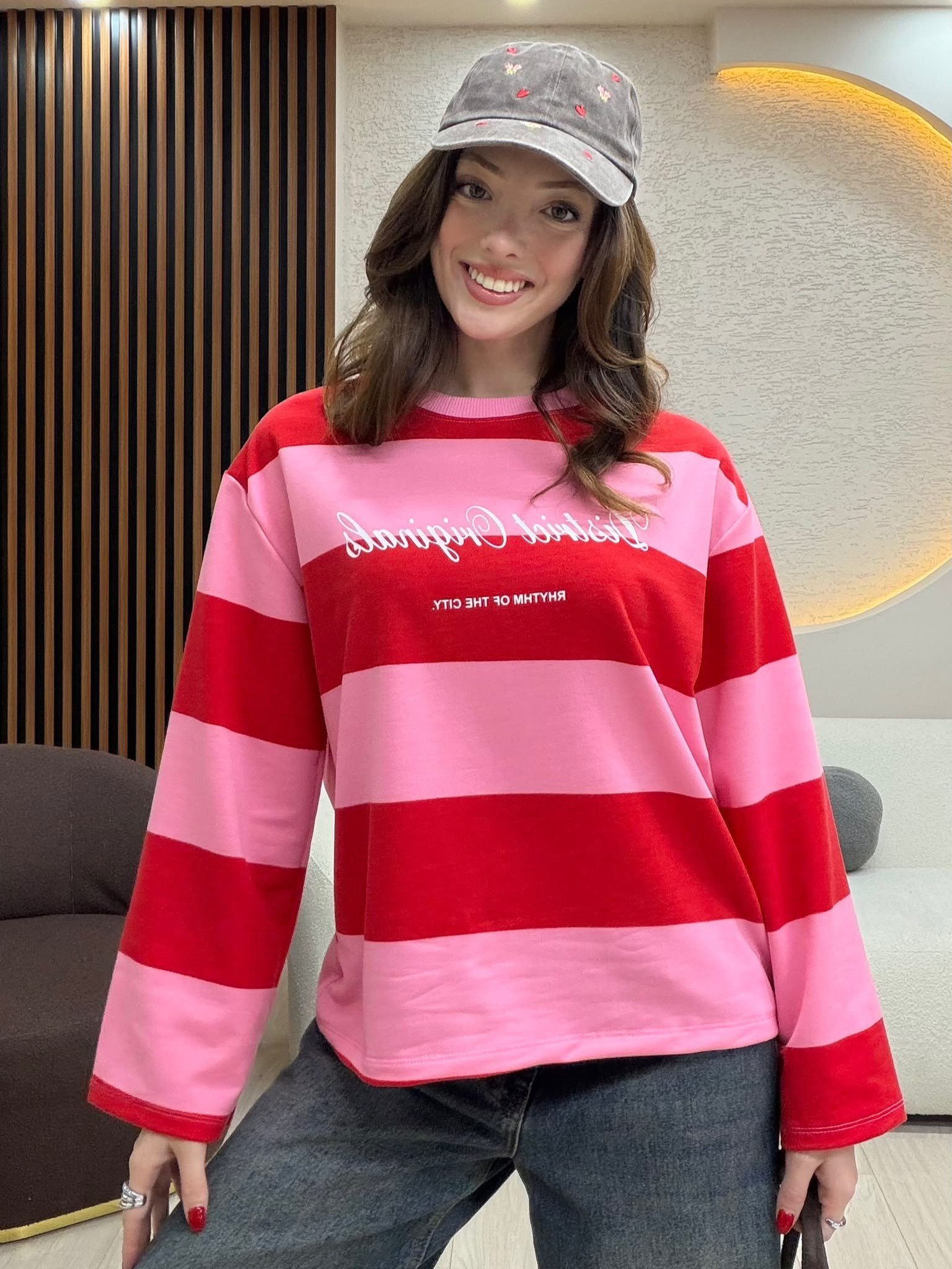 District Çizgili Sweaters NVM-3097