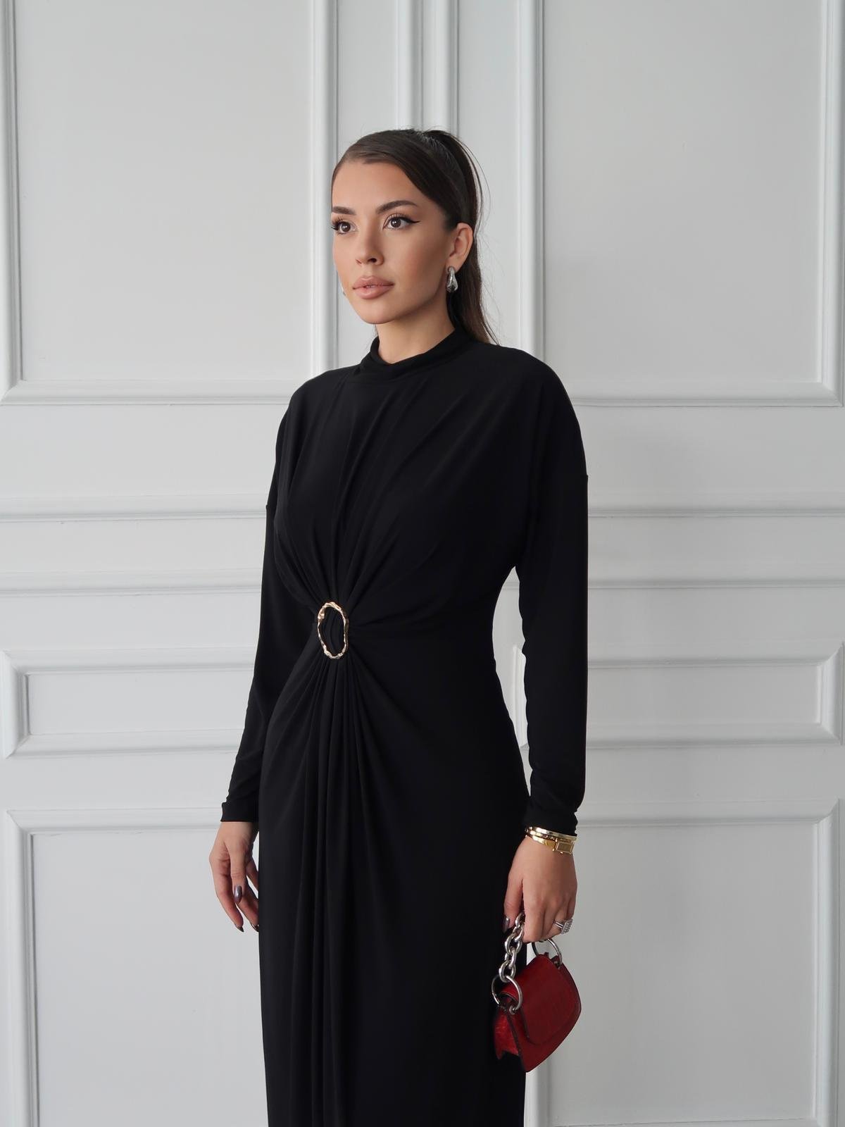 Halka Detaylı Mini Elbise - 3039