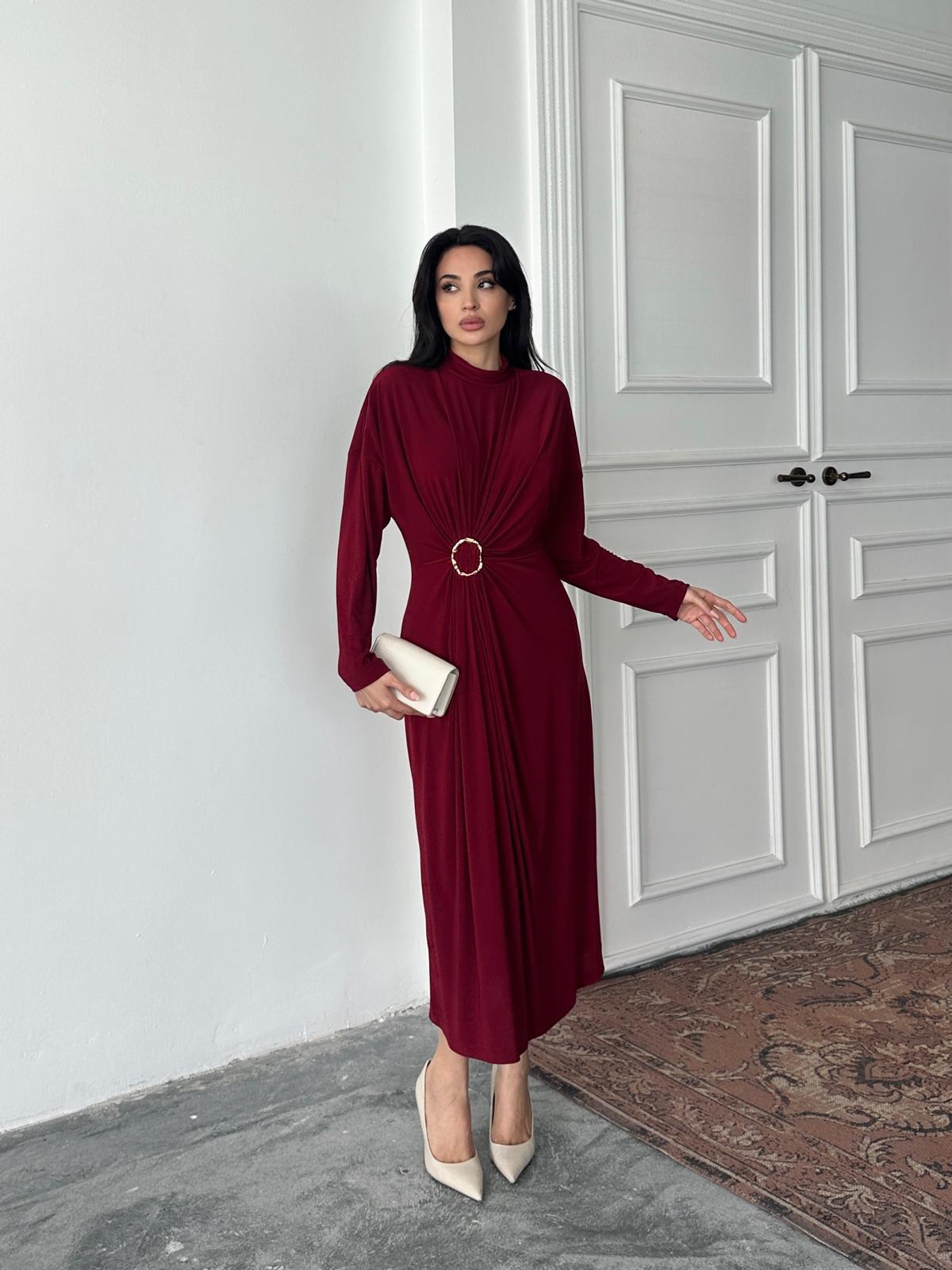 Halka Detaylı Mini Elbise - 3039