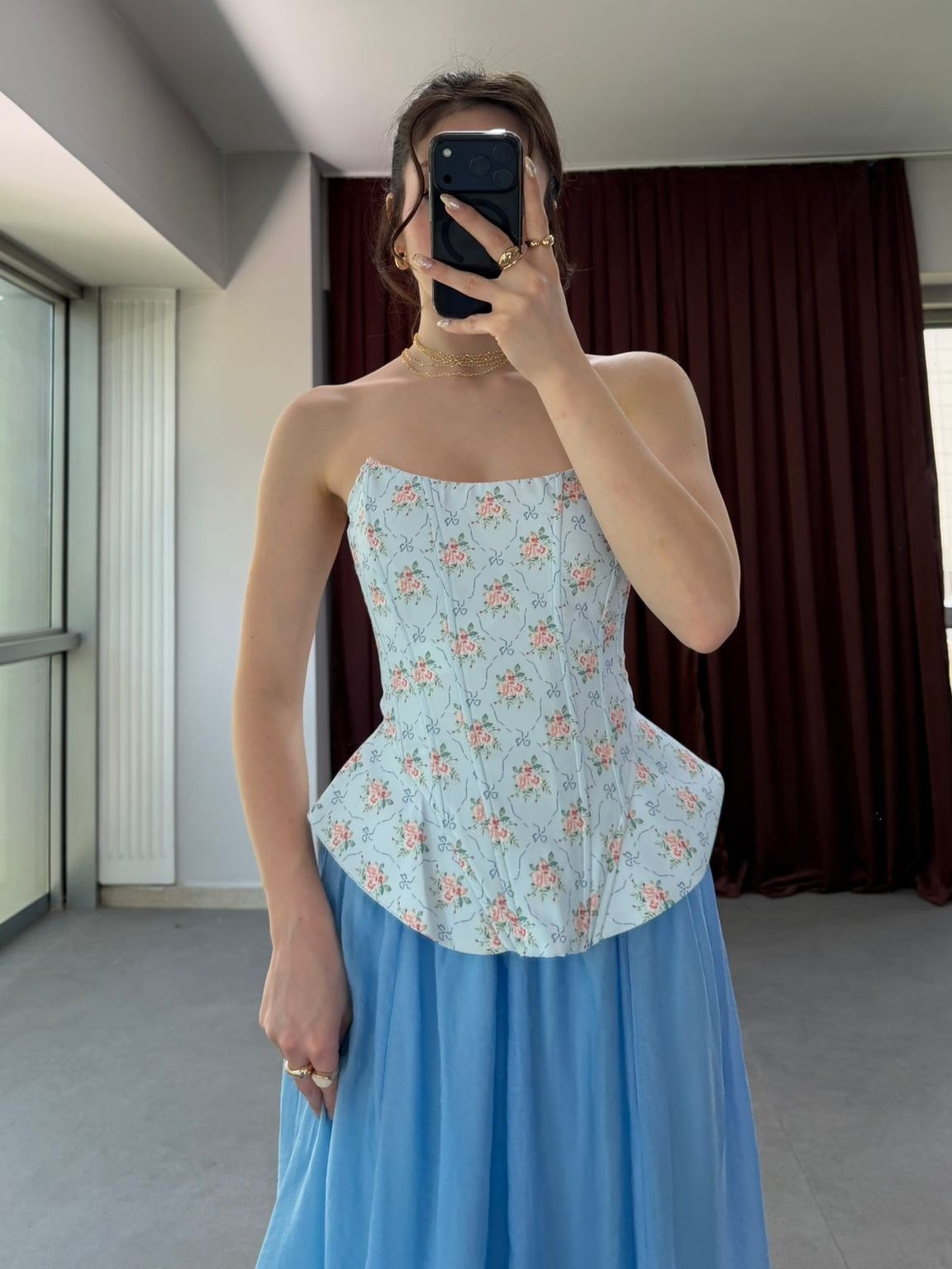 Korsaj Formlu Pinterest Straplez Bluz NVM-20498