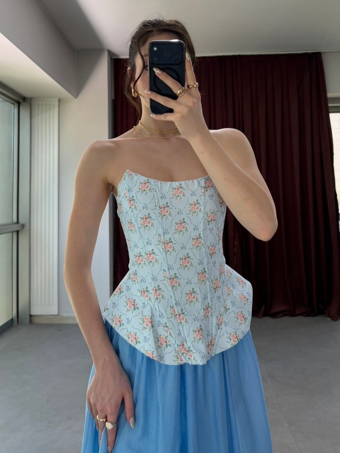 Korsaj Formlu Pinterest Straplez Bluz NVM-20498