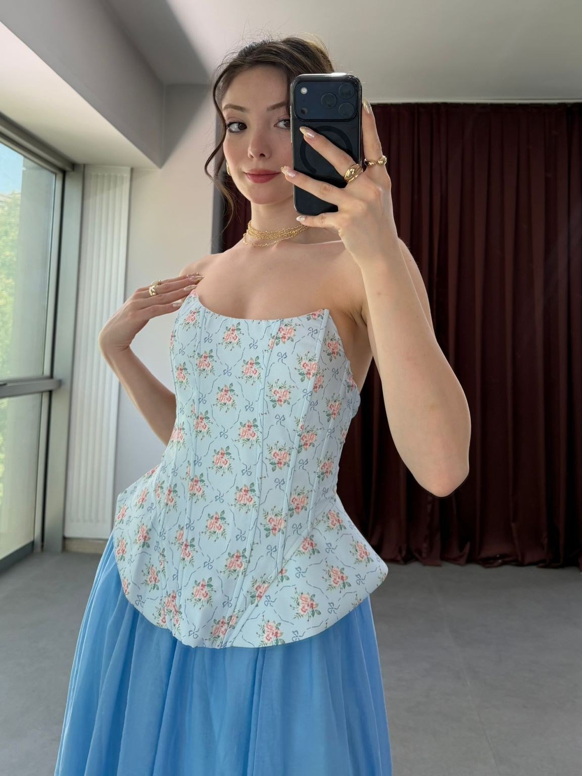 Korsaj Formlu Pinterest Straplez Bluz NVM-20498