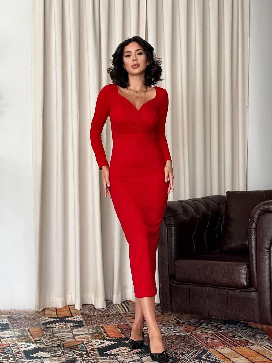 Midi Boy Sade Şık Elbise NVM-10559