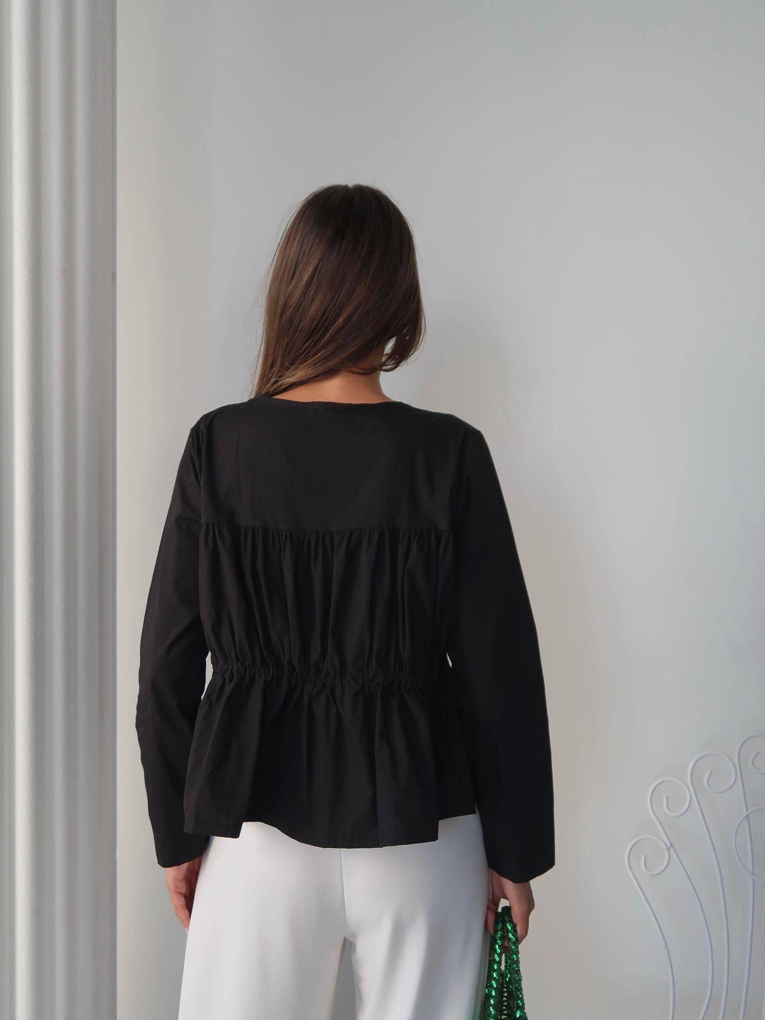 Minimal Bağcıklı Basic Bluz - 1128