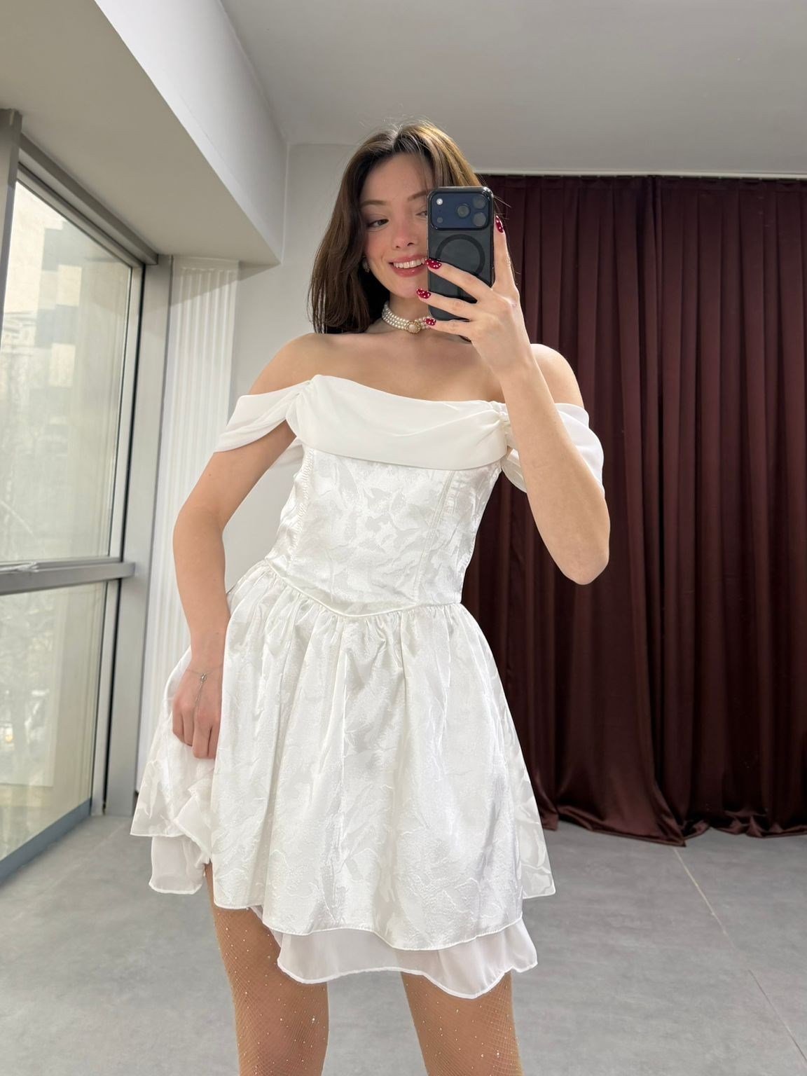 Prenses Model Volanlı Mini Elbise NVM-20310