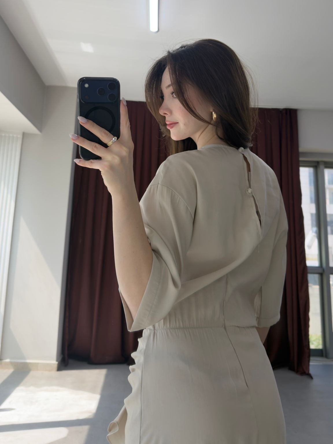Soft Pink Volanlı Yaz Davet Elbisesi NVM-8443