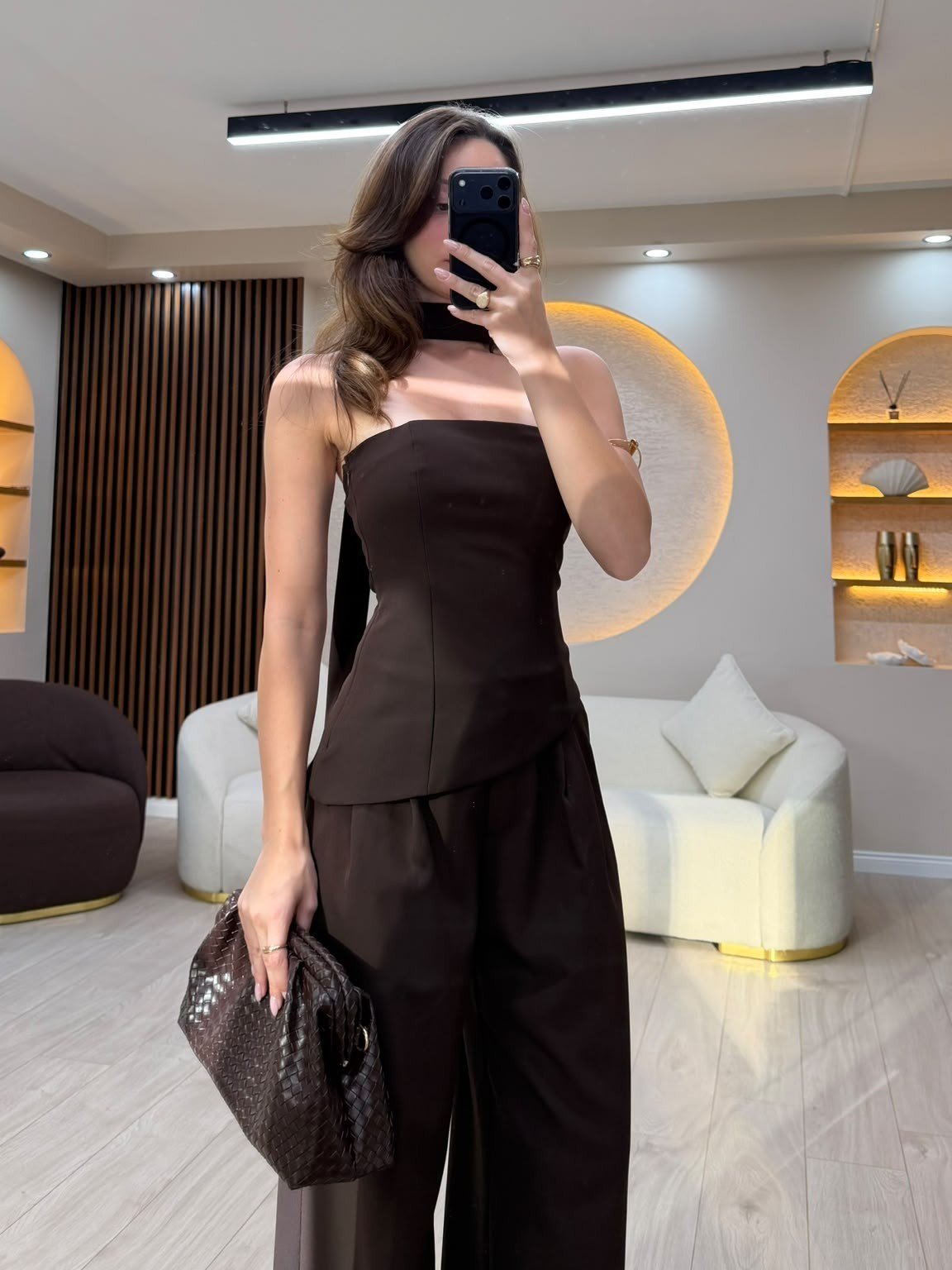 Straplez Palazzo İkili Takım NVM-20552