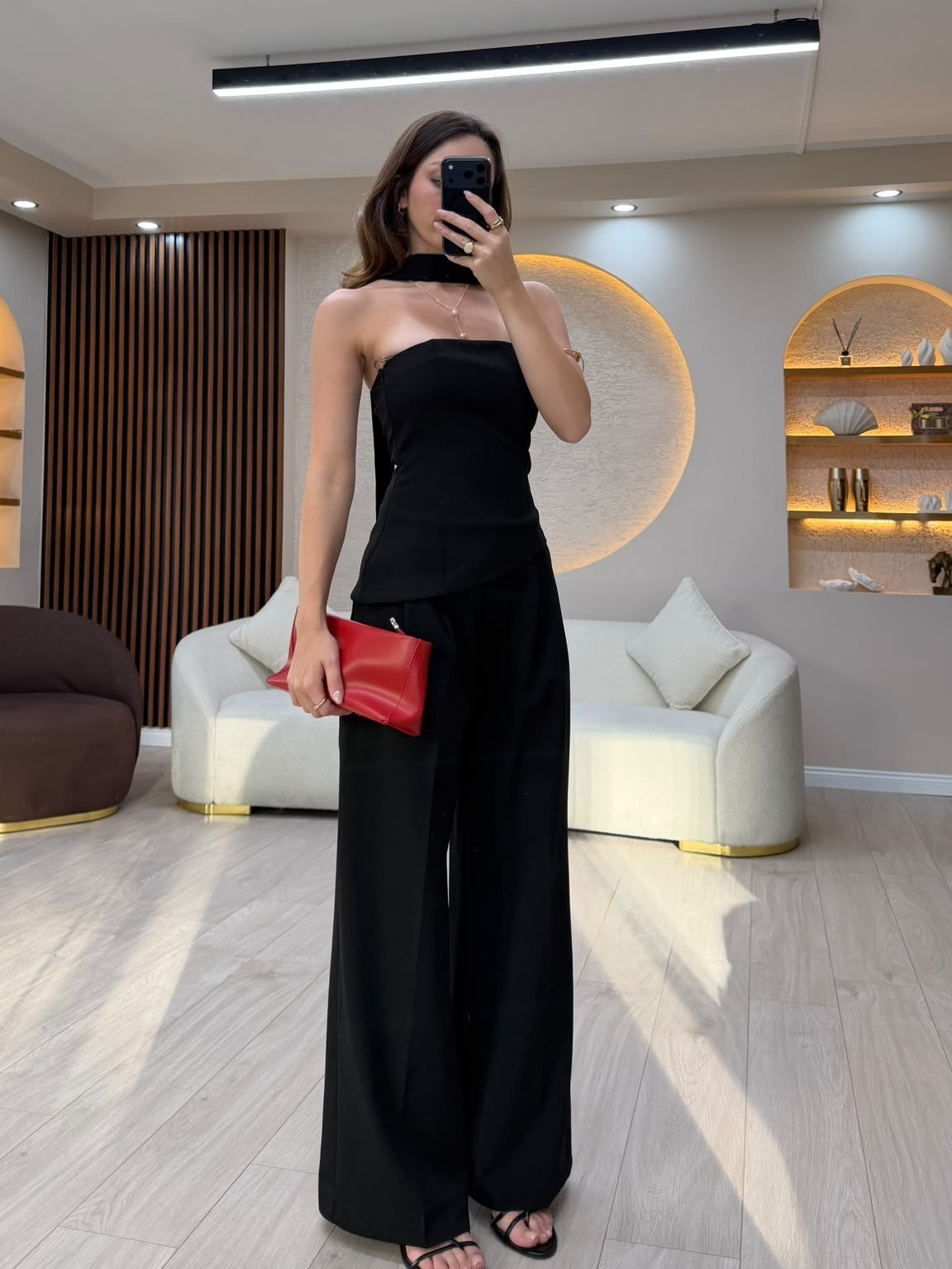 Straplez Palazzo İkili Takım NVM-20552