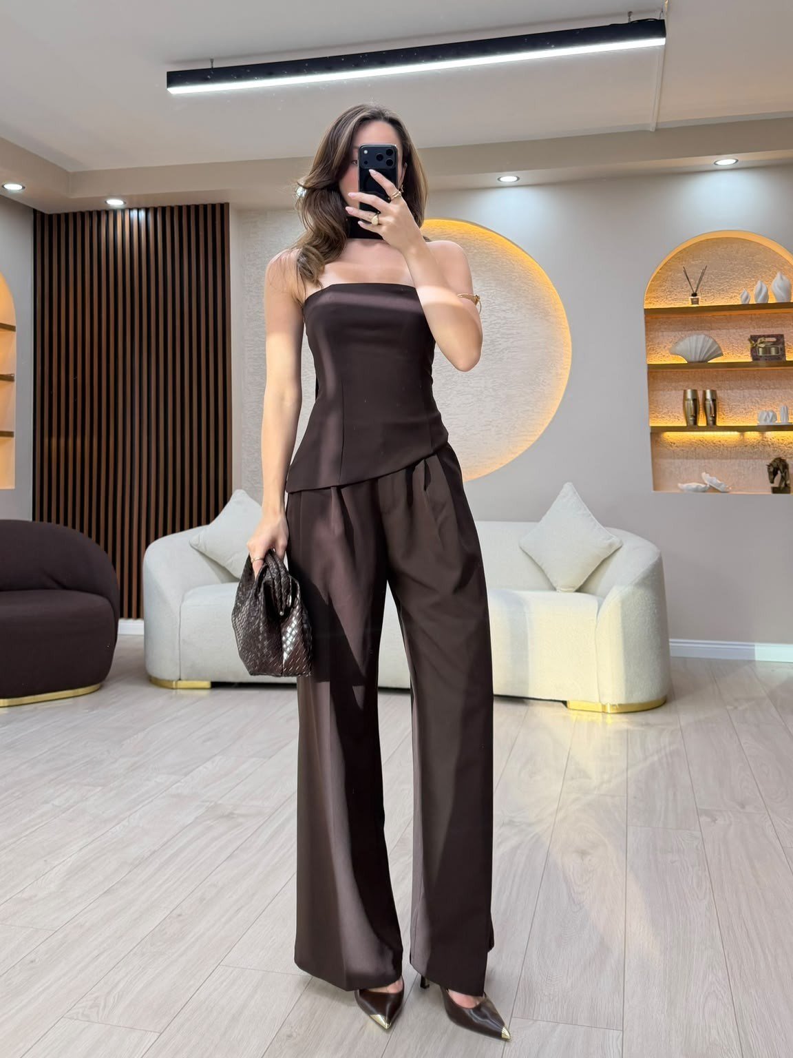 Straplez Palazzo İkili Takım NVM-20552