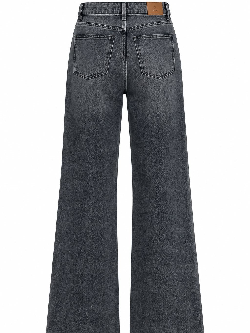 Yüksek Bel Geniş Paça Denim Pantolon NVM-84215 
