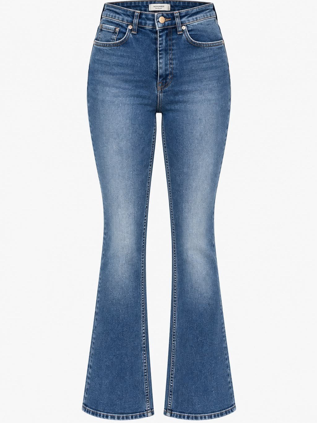 Yüksek Bel İspanyol Paça Denim Pantolon NVM-30057
