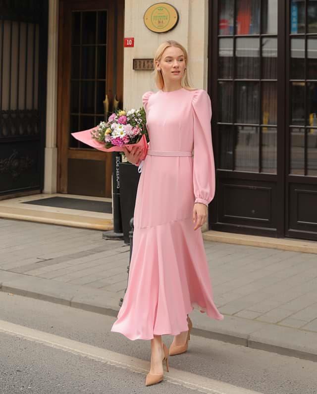 Roz elbise 