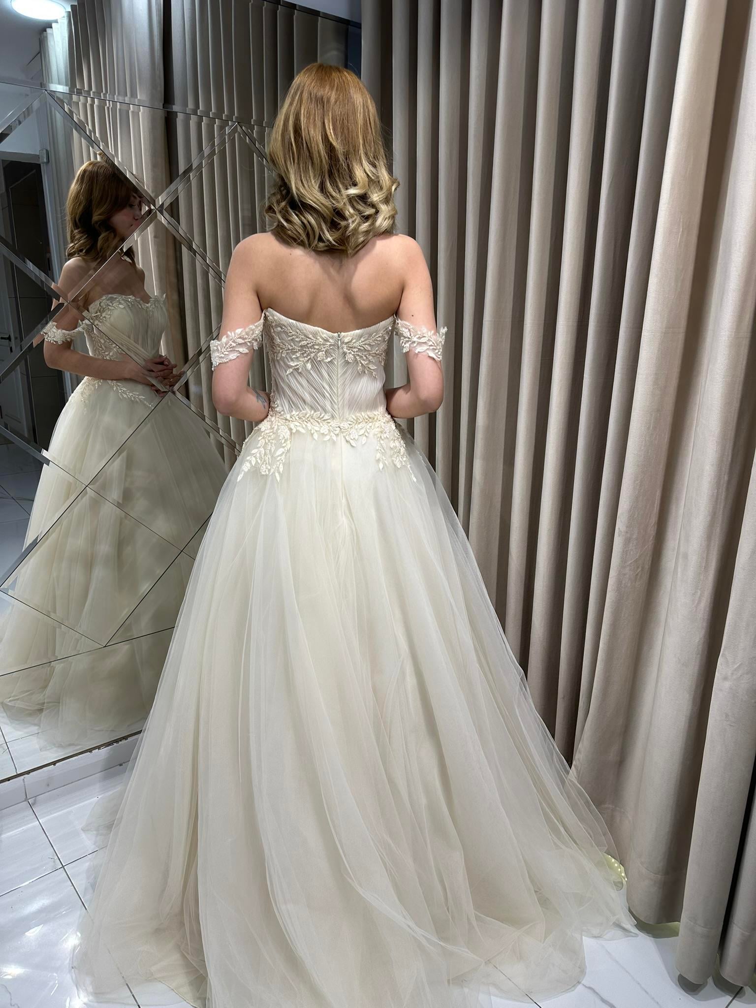 Bej Helen Model Boyutlu Abiye Nişanlık Abiye Elbise | Kaleiçi Yıldızlar