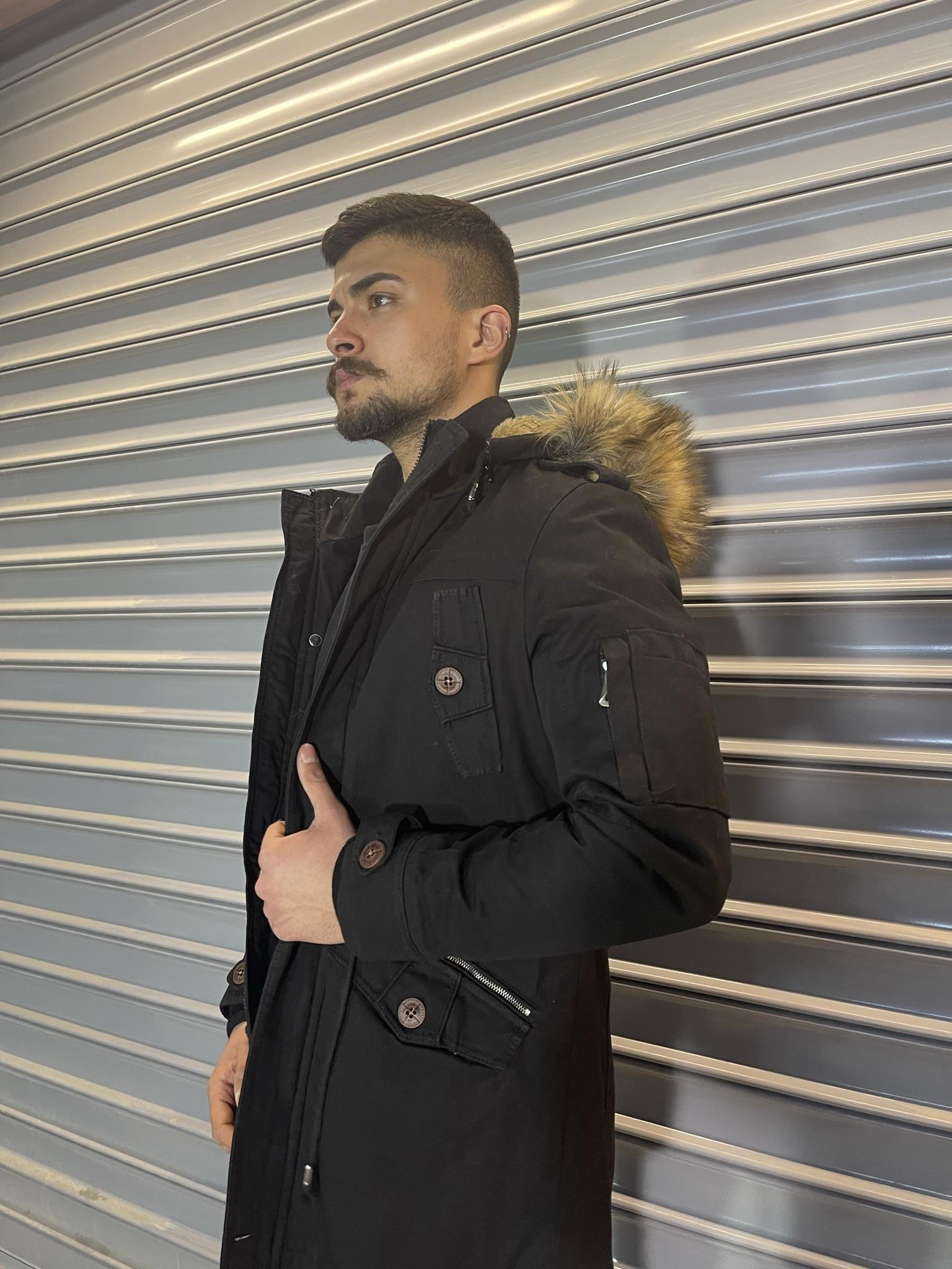 Yıldızlar Erkek Yıkamalı İçi Polarlı Yakası Kürklü Crafter Kaban Yge10101 10101