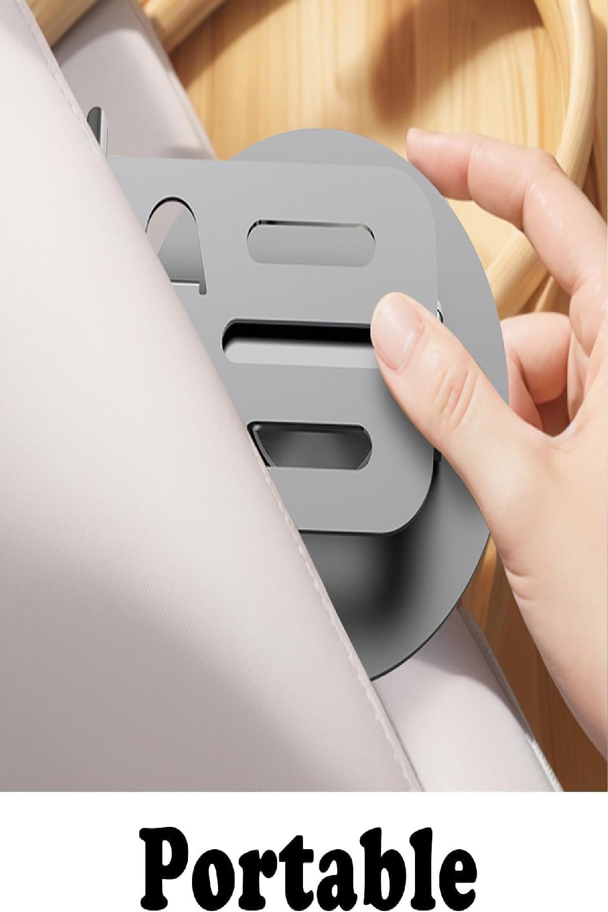 Masaüstü Katlanabilir Tablet Telefon stand Metal 360° Dönebilen Silikon Tabanlı Metal Stand