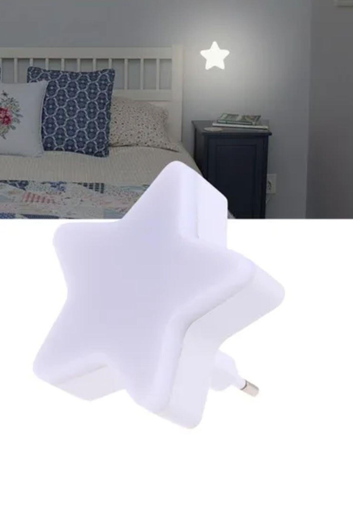 Mini Yıldız Gece Lambası LED Sensörlü Priz Işık Bebek Çocuk Yatak Odası Için Gece Işığı