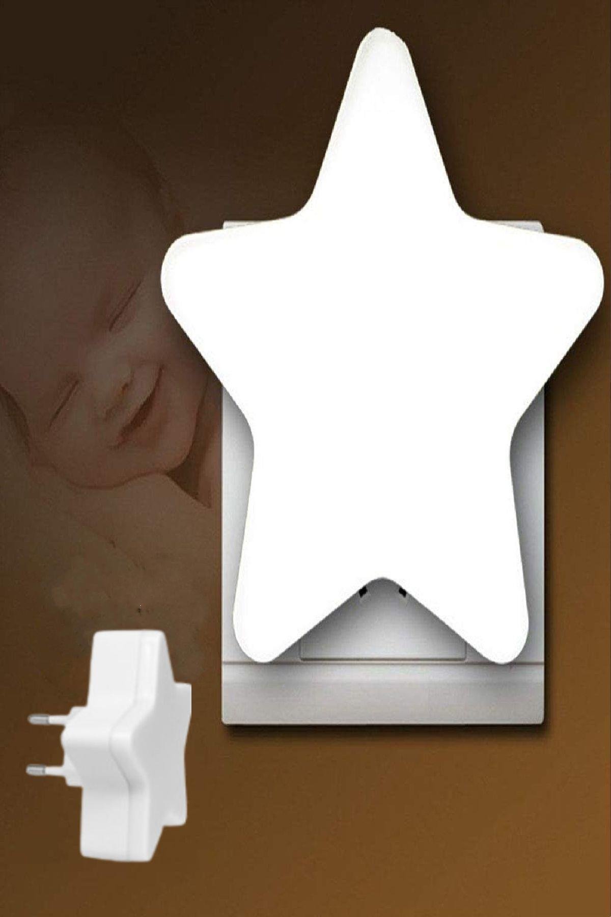 Mini Yıldız Gece Lambası LED Sensörlü Priz Işık Bebek Çocuk Yatak Odası Için Gece Işığı