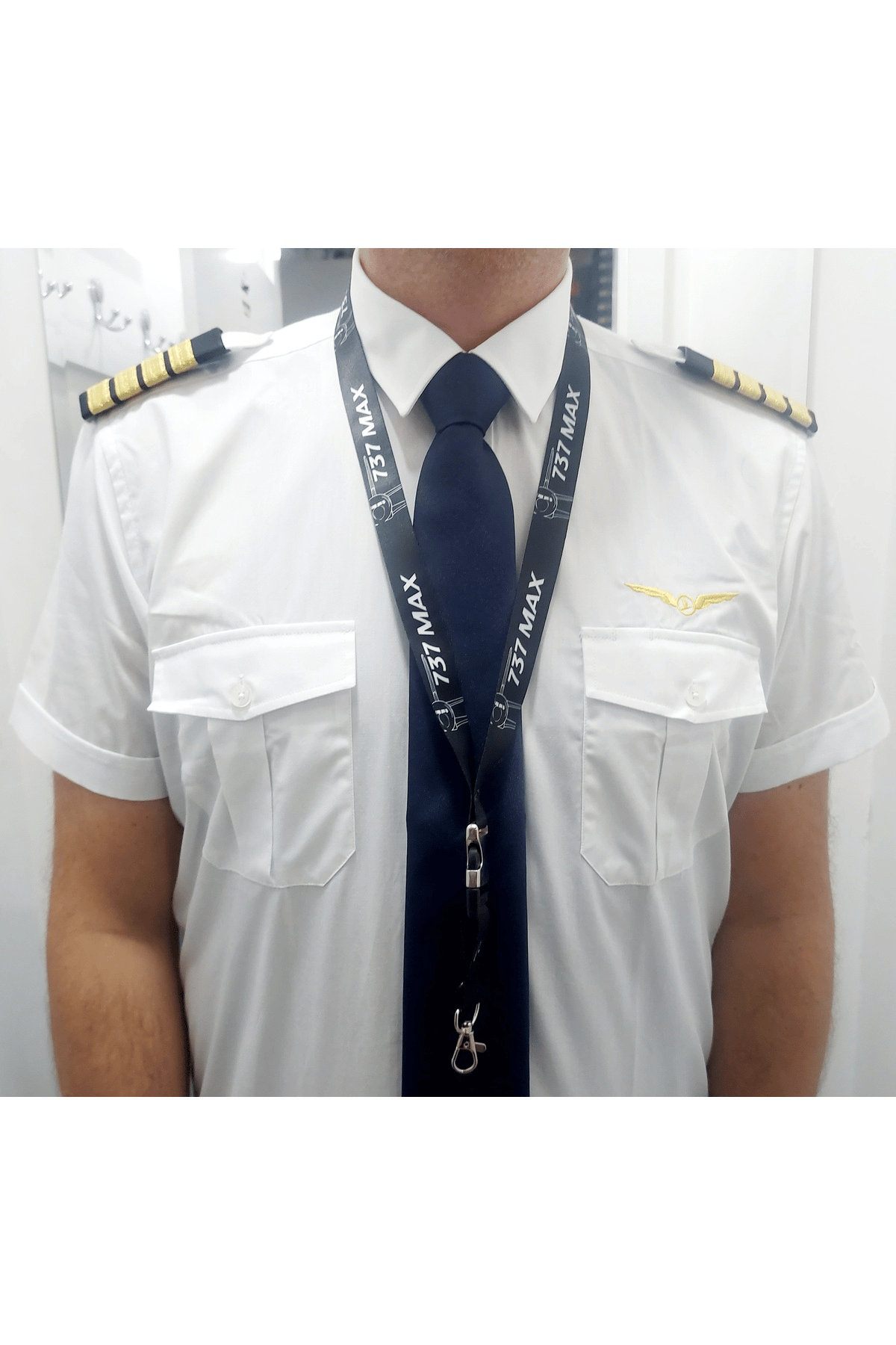 737 Max Boeing Baskılı Boyun İpi , Lanyard