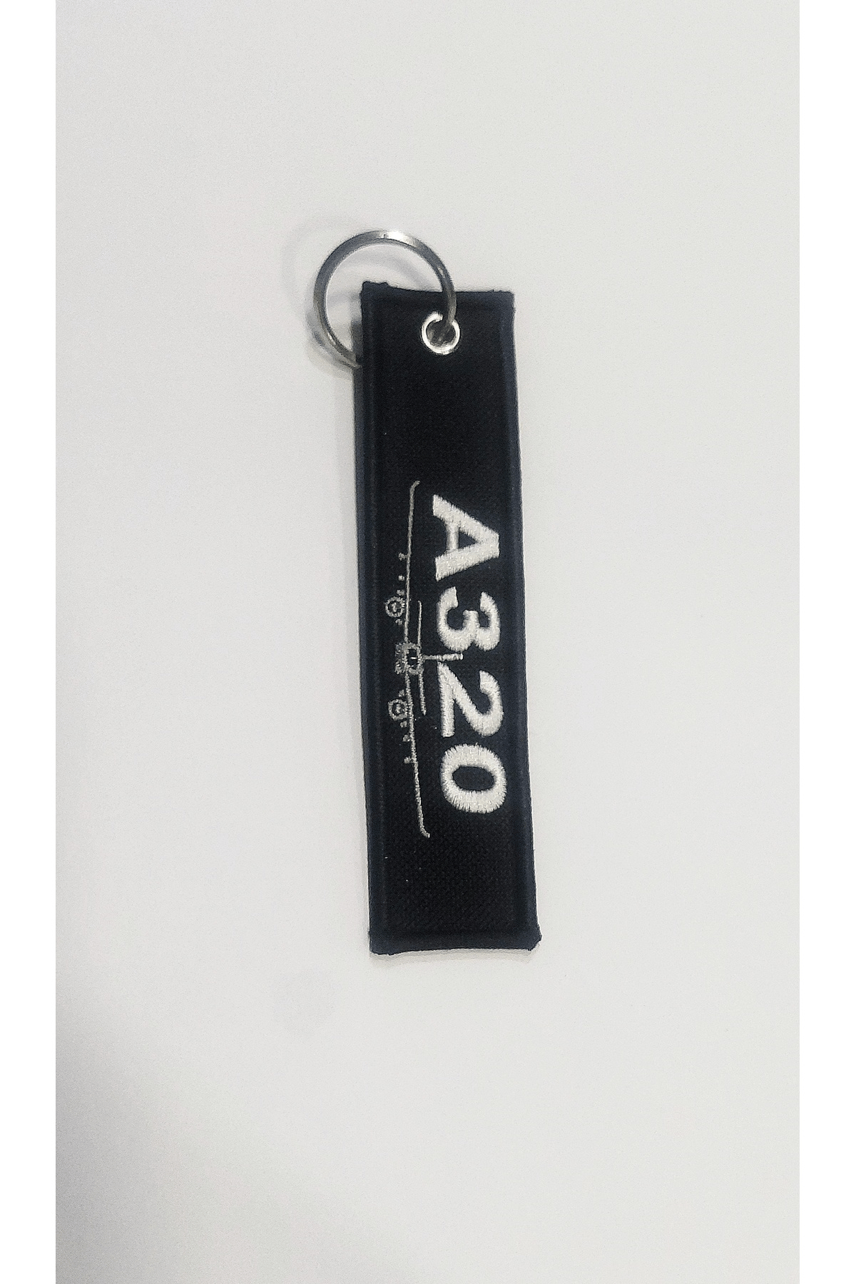 A320 , Uçak ve Remove Before Flight Nakışlı Bez Anahtarlık