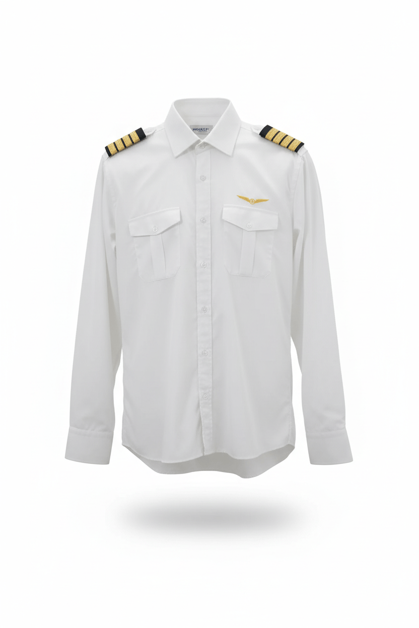 Apoletli Logolu Pilot Gömlek