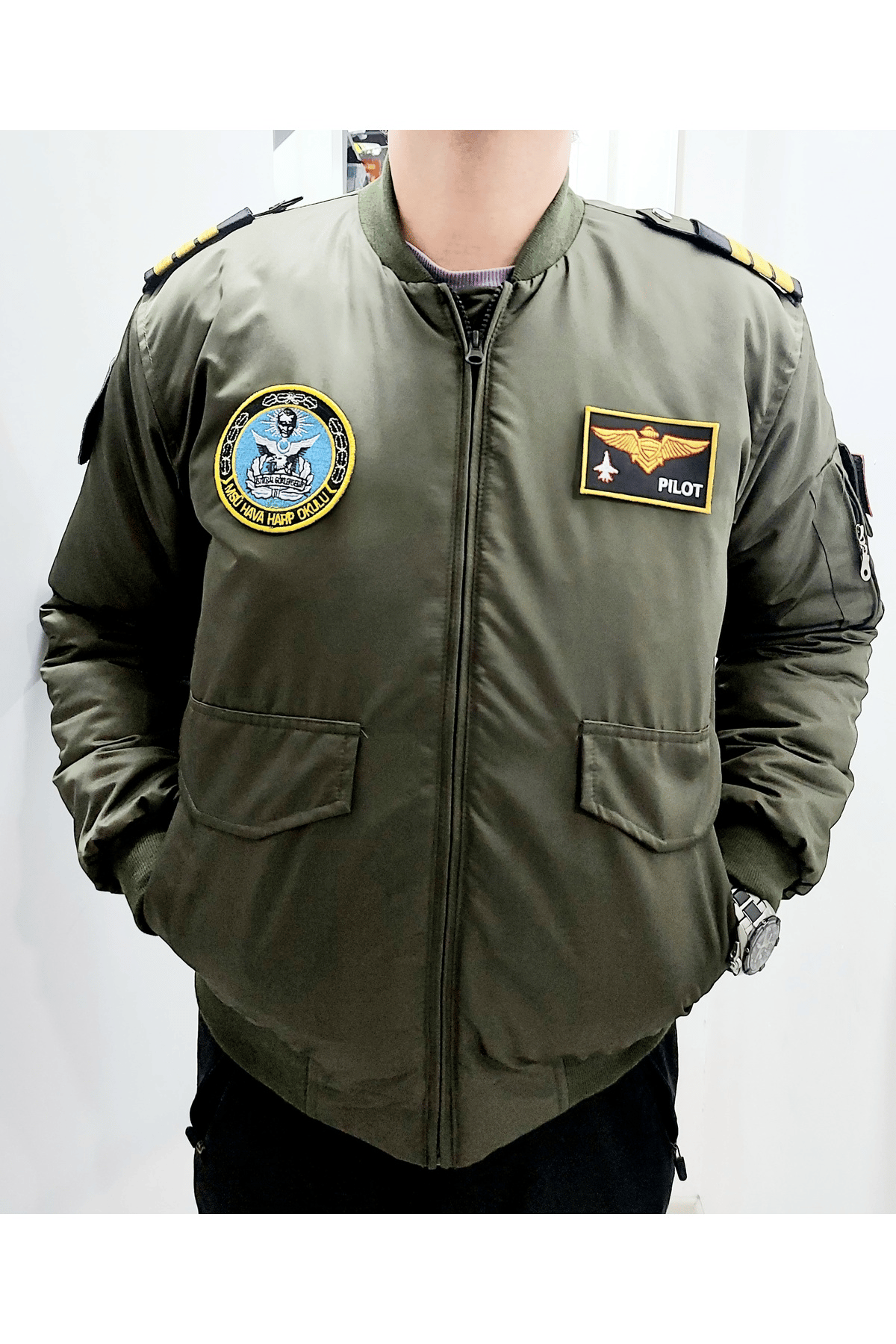 Apoletli Şişme Pilot Montu
