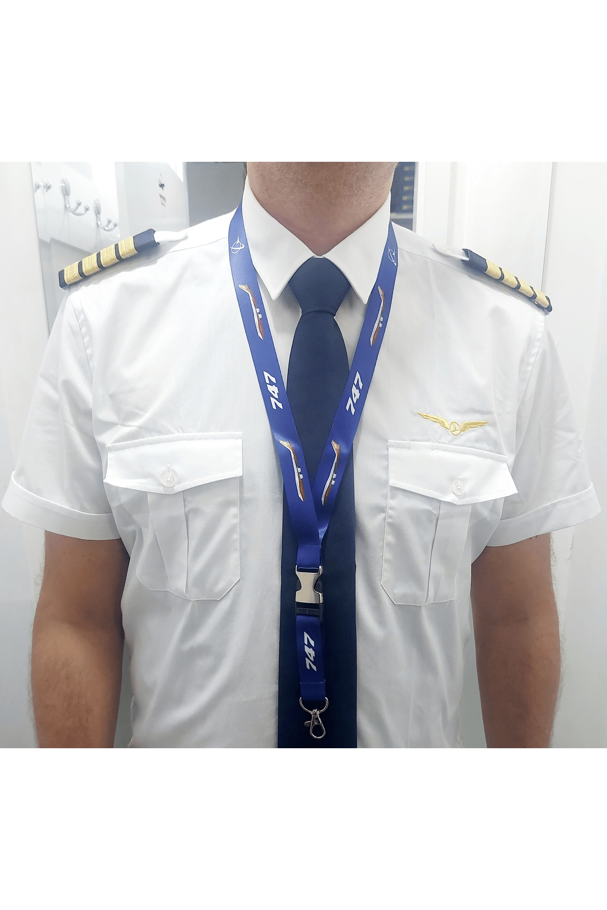 Boeing 747 Uçak Baskılı Boyun İpi , Lanyard