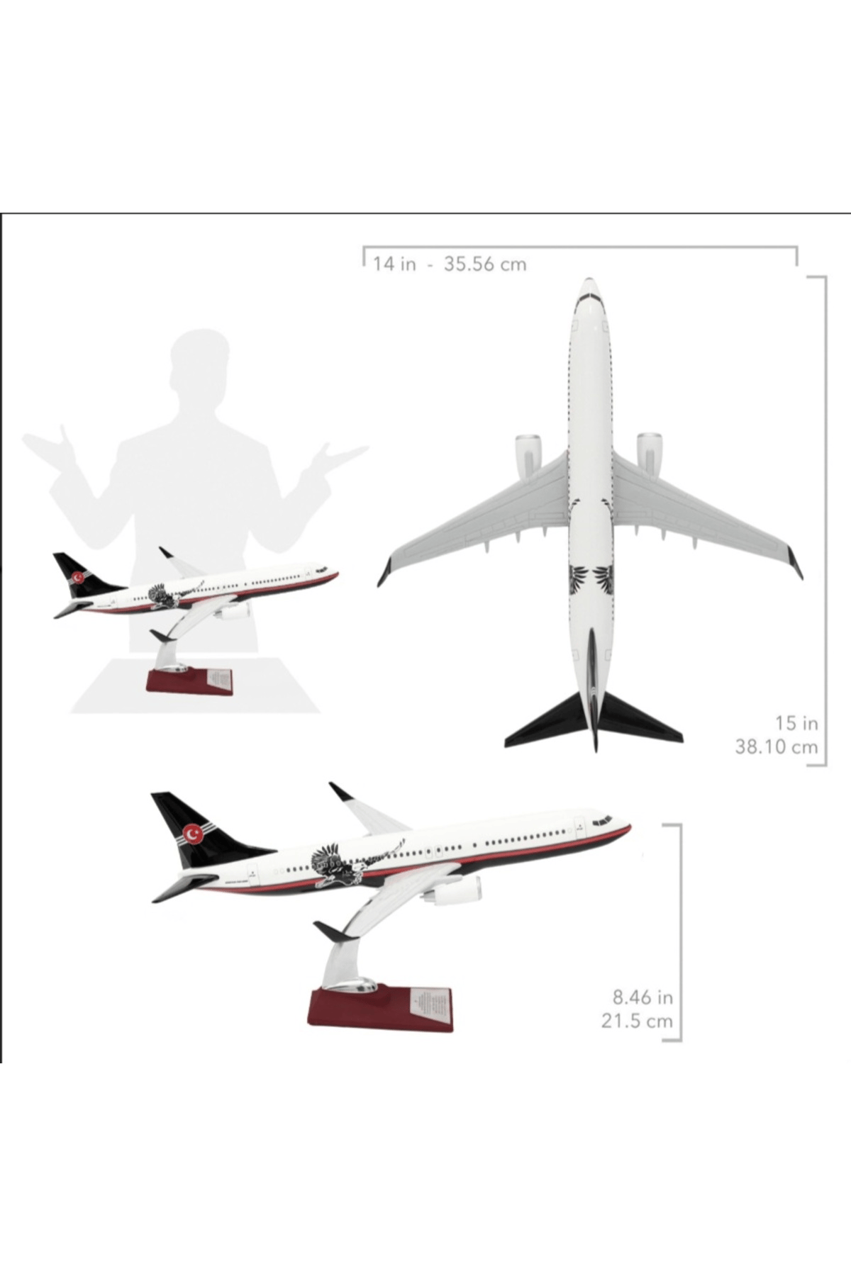 Kartal Figürlü 737 1:200 Uçak Maketi