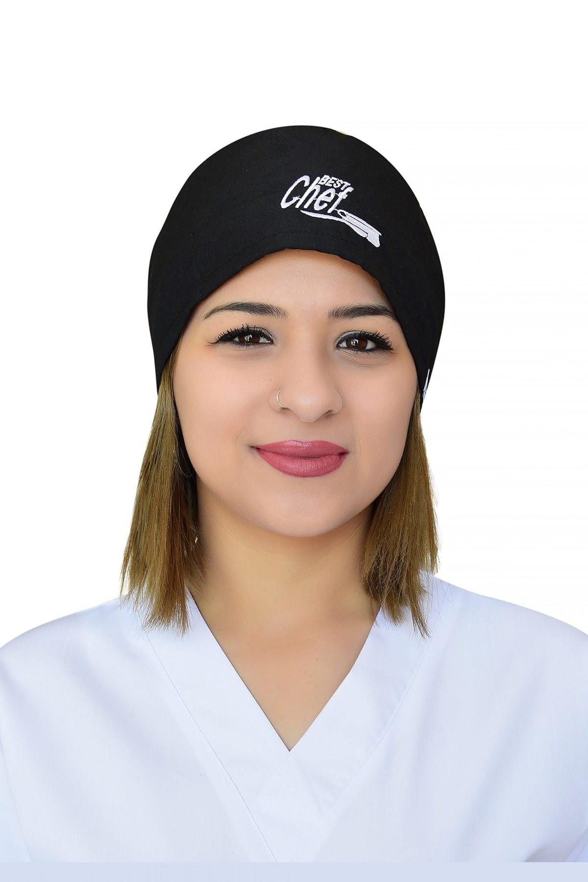 Best Chef Yazılı Aşçı Chef Mutfak Şef Bonesi-Nur Medikal Giyim