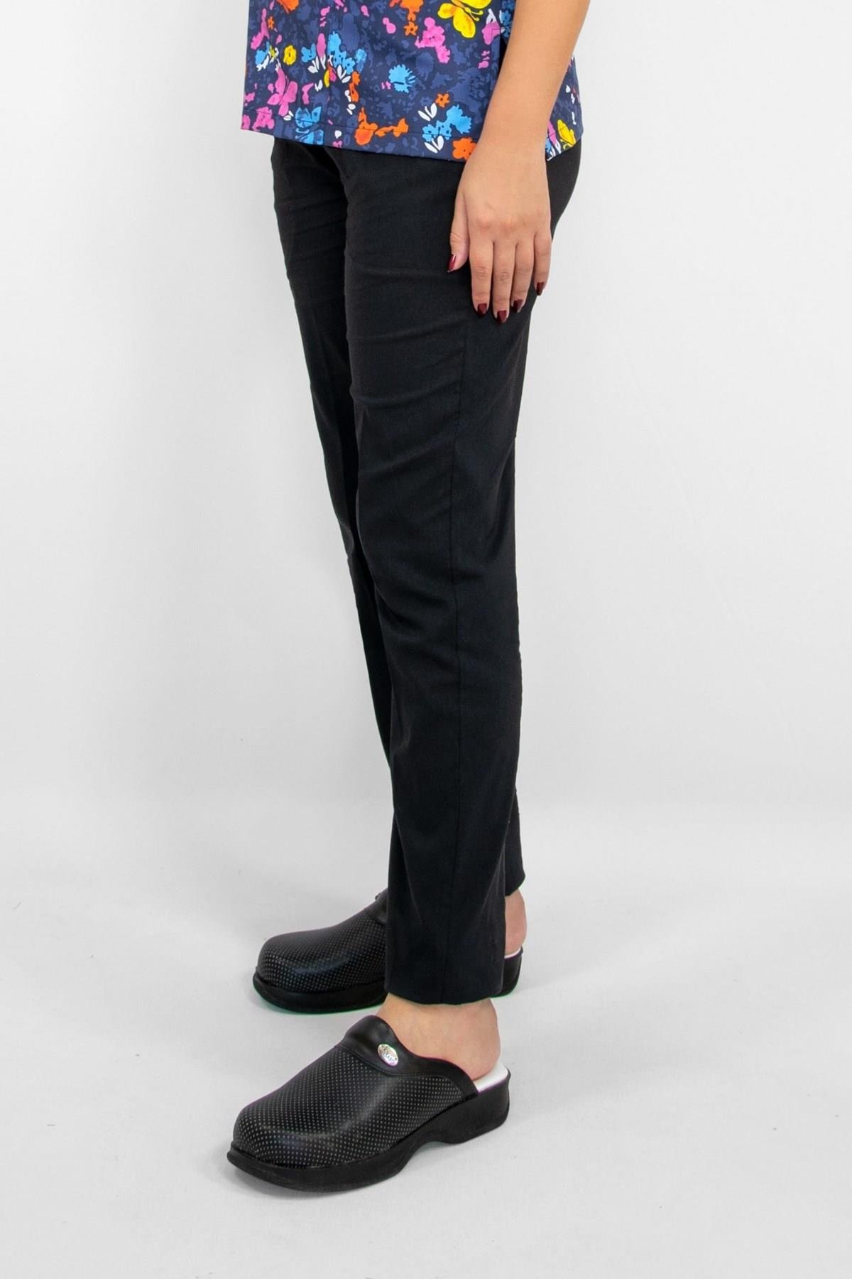 Butterfly Kelebek Desenli Likralı Unisex Doktor Hemşire Üniforma Takım-Nur Medikal Giyim