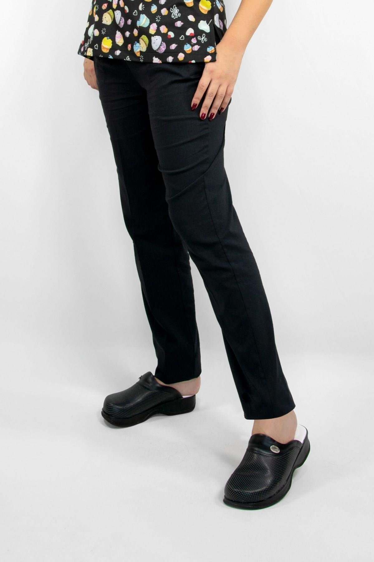 Cup Cake Pasta Desenli Likralı Aşçı Chef Pastacı Üniforma Takım-Nur Medikal Giyim