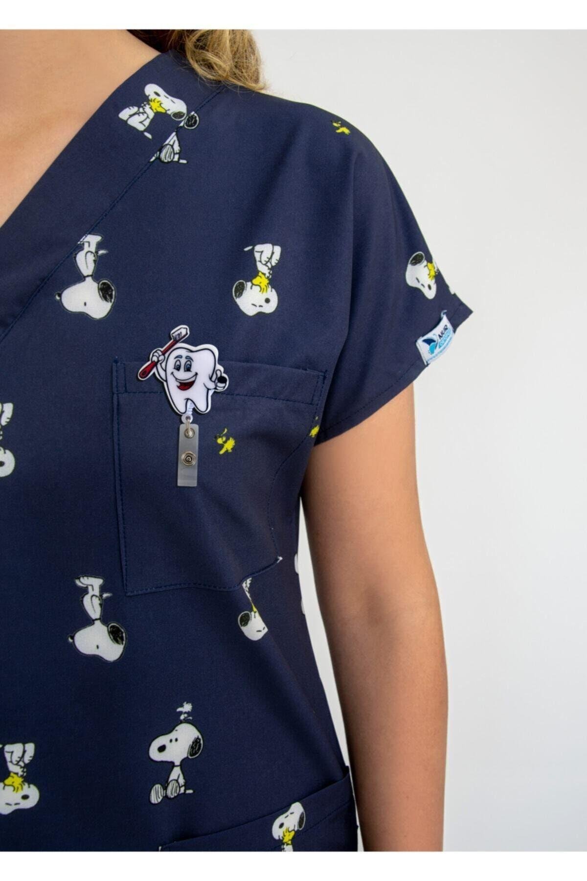 Diş Temalı Yoyo Yaka Kartlığı-Nur Ortopedi