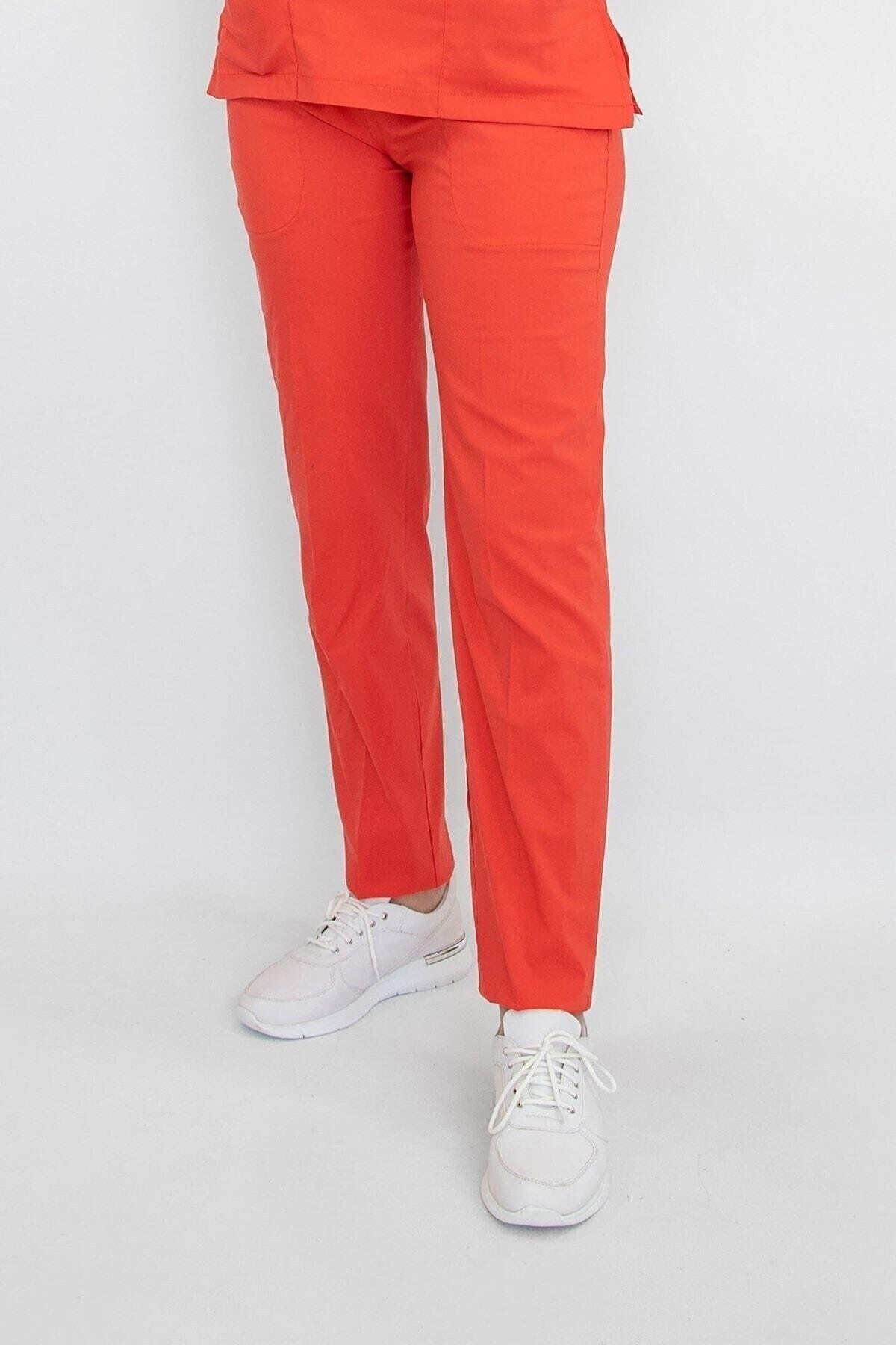 Doktor, Cerrahi Hemşire Forması Mercan Likralı Tek Alt Forma Greys-Nur Medikal Giyim