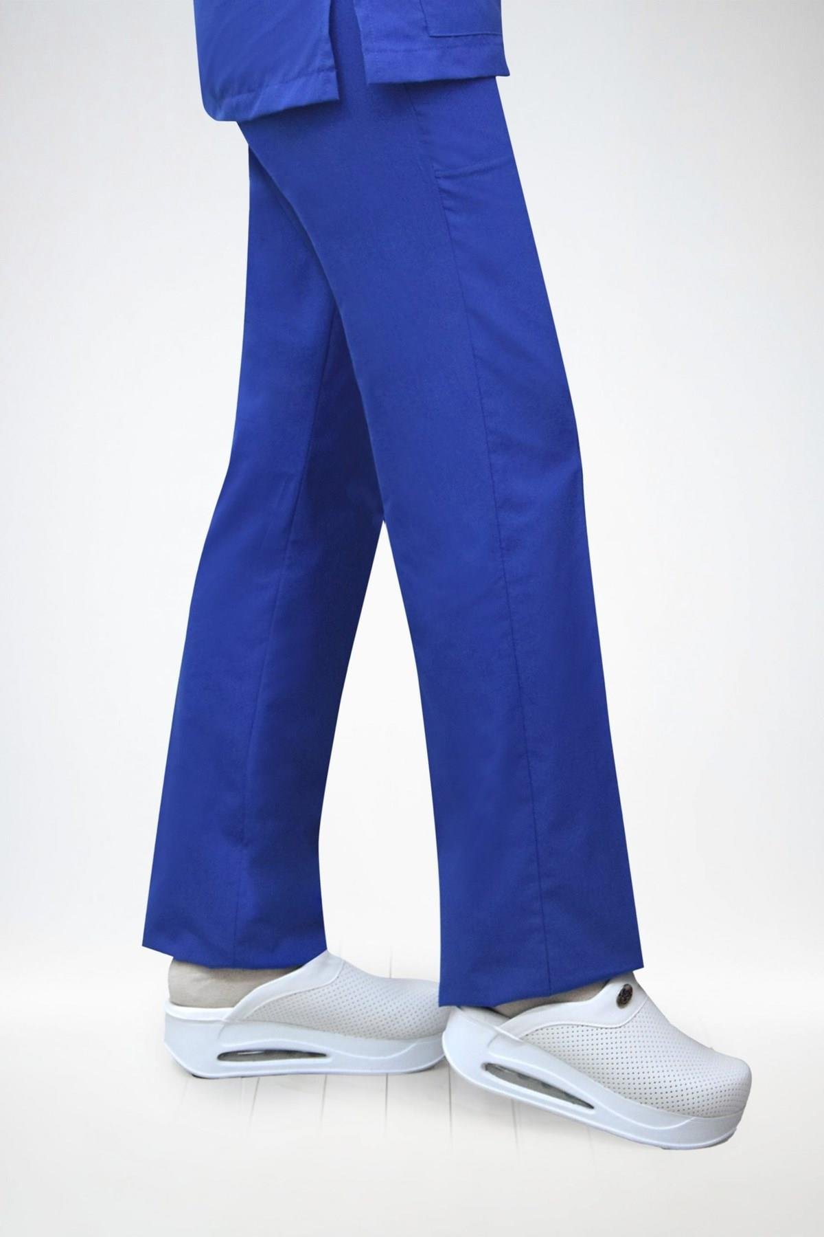 Doktor Hemşire Hastane Forması Saks Mavi Terikoton Tek Alt Forma Scrubs Greys-Nur Medikal Giyim