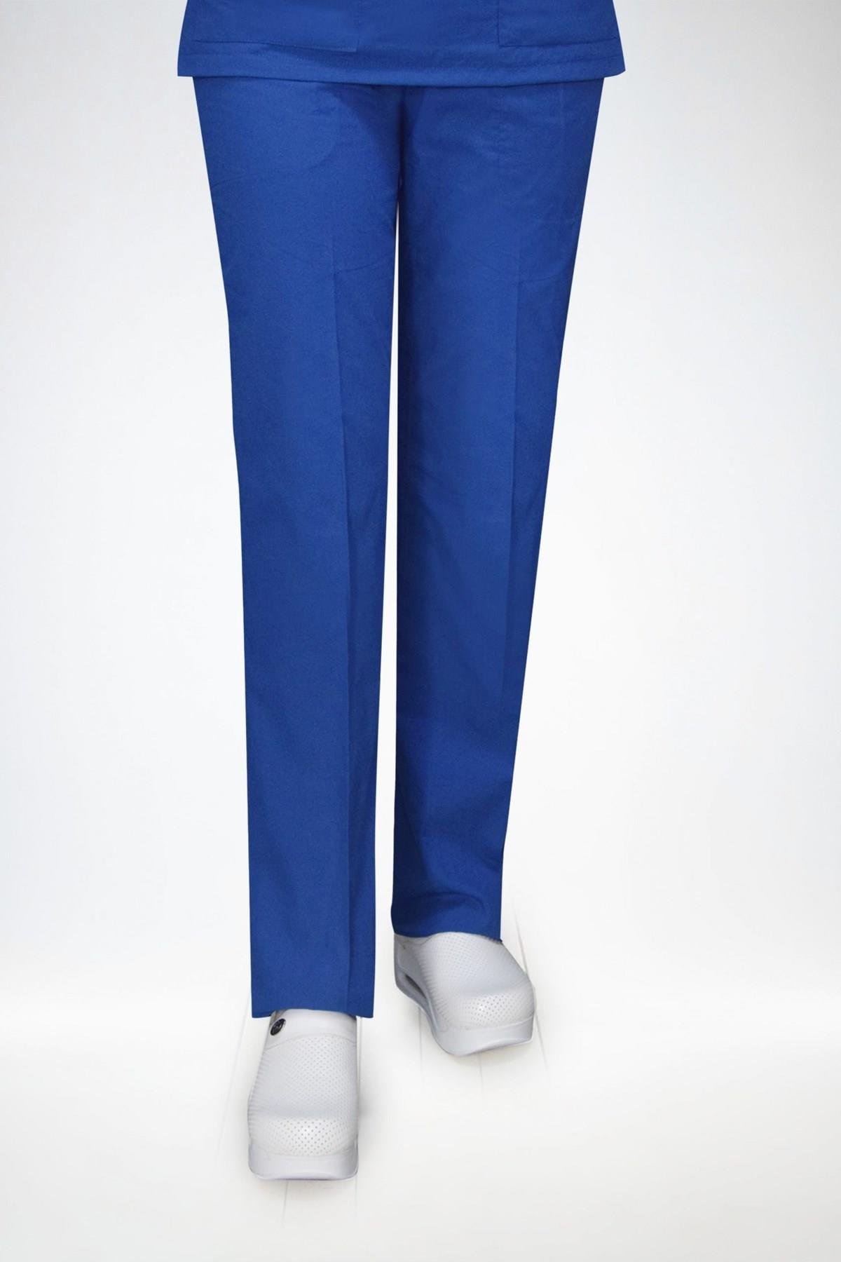 Doktor Hemşire Hastane Forması Saks Mavi Terikoton Tek Alt Forma Scrubs Greys-Nur Medikal Giyim