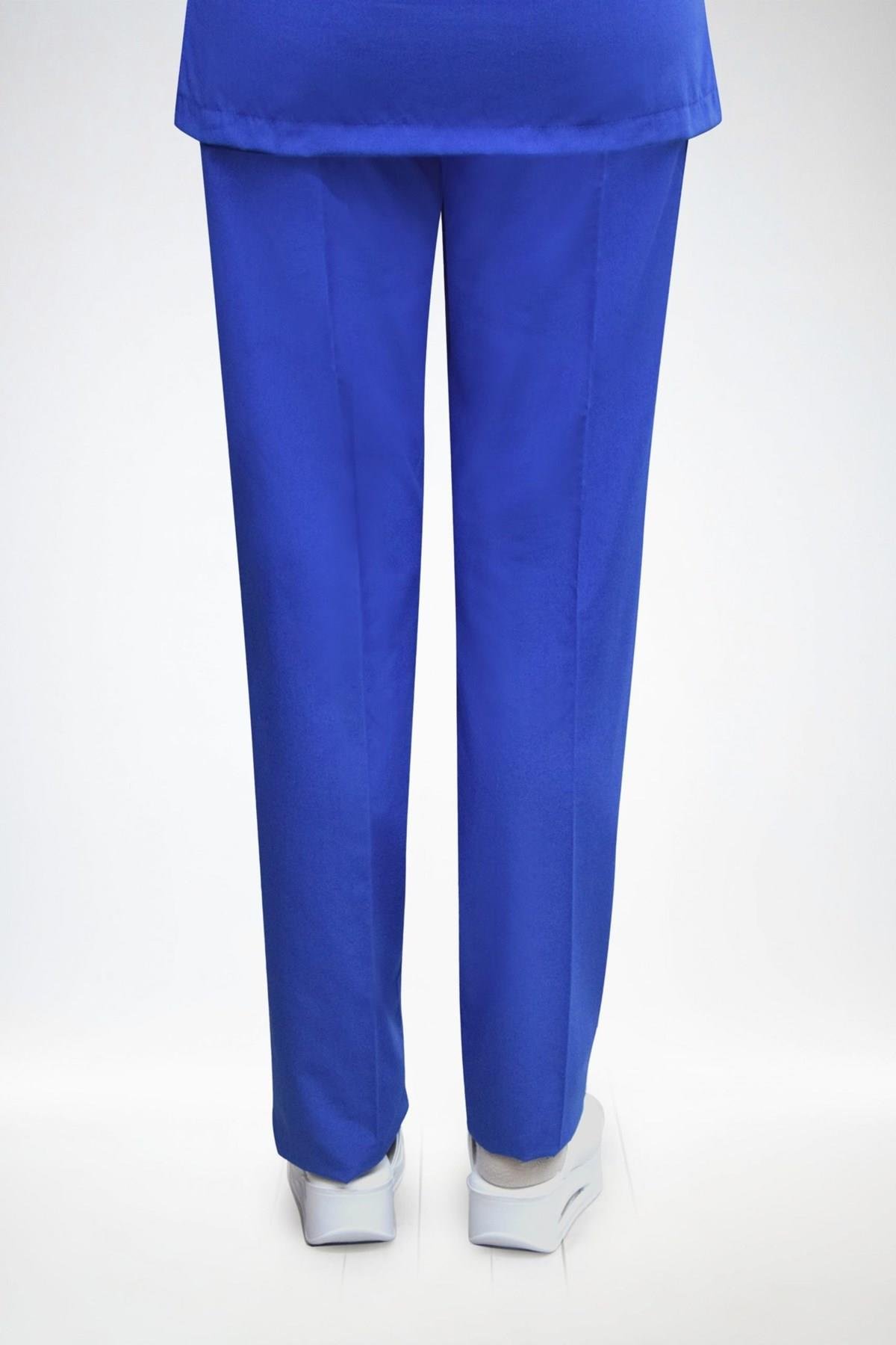 Doktor Hemşire Hastane Forması Saks Mavi Terikoton Tek Alt Forma Scrubs Greys-Nur Medikal Giyim