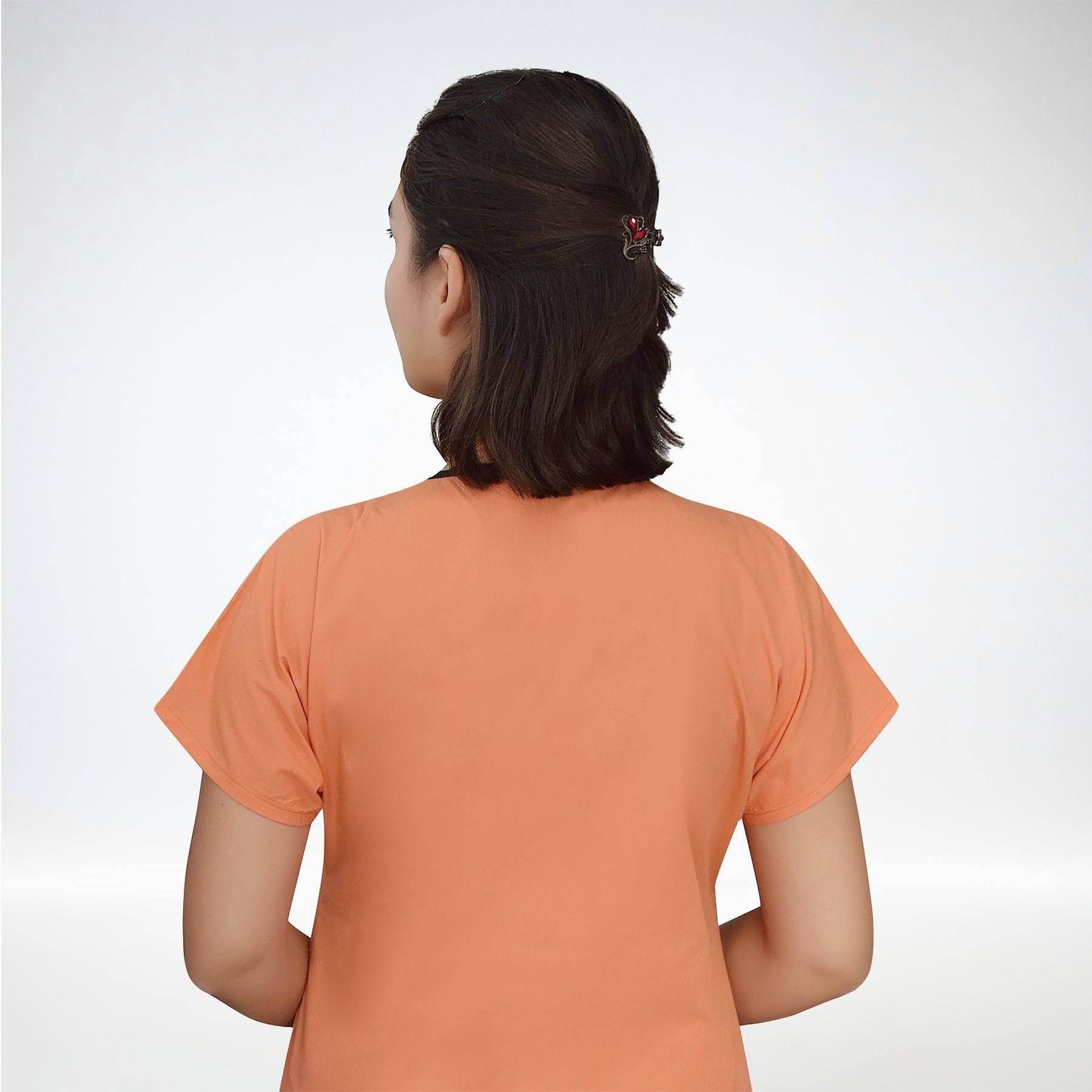 Doktor Hemşire Hastane Forması Turuncu Terikoton Alt Üst Takım Forma Scrubs Greys-Nur Medikal Giyim