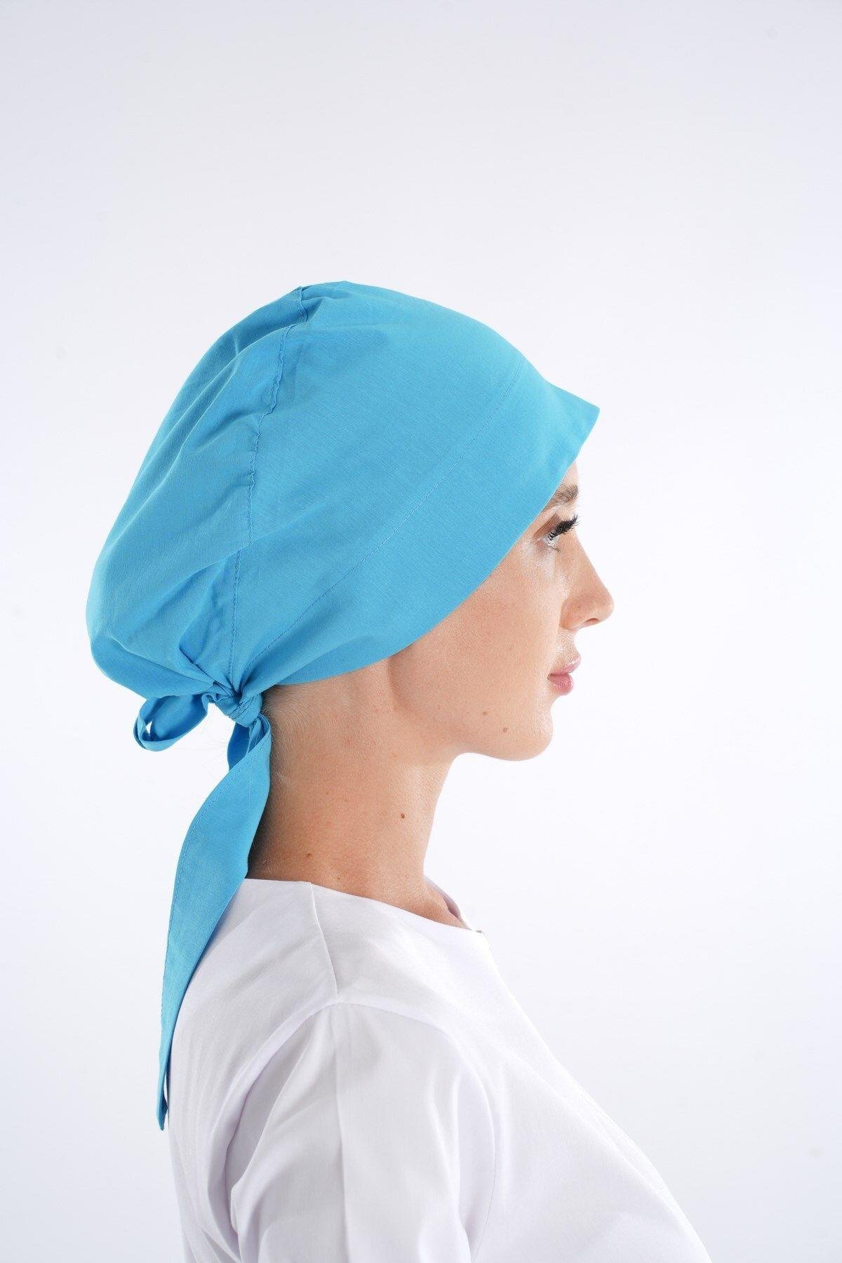 Düz Gökyüzü Tesettür Doktor Hemşire Hastane Aşçı Cerrahi Bone-Nur Medikal Giyim