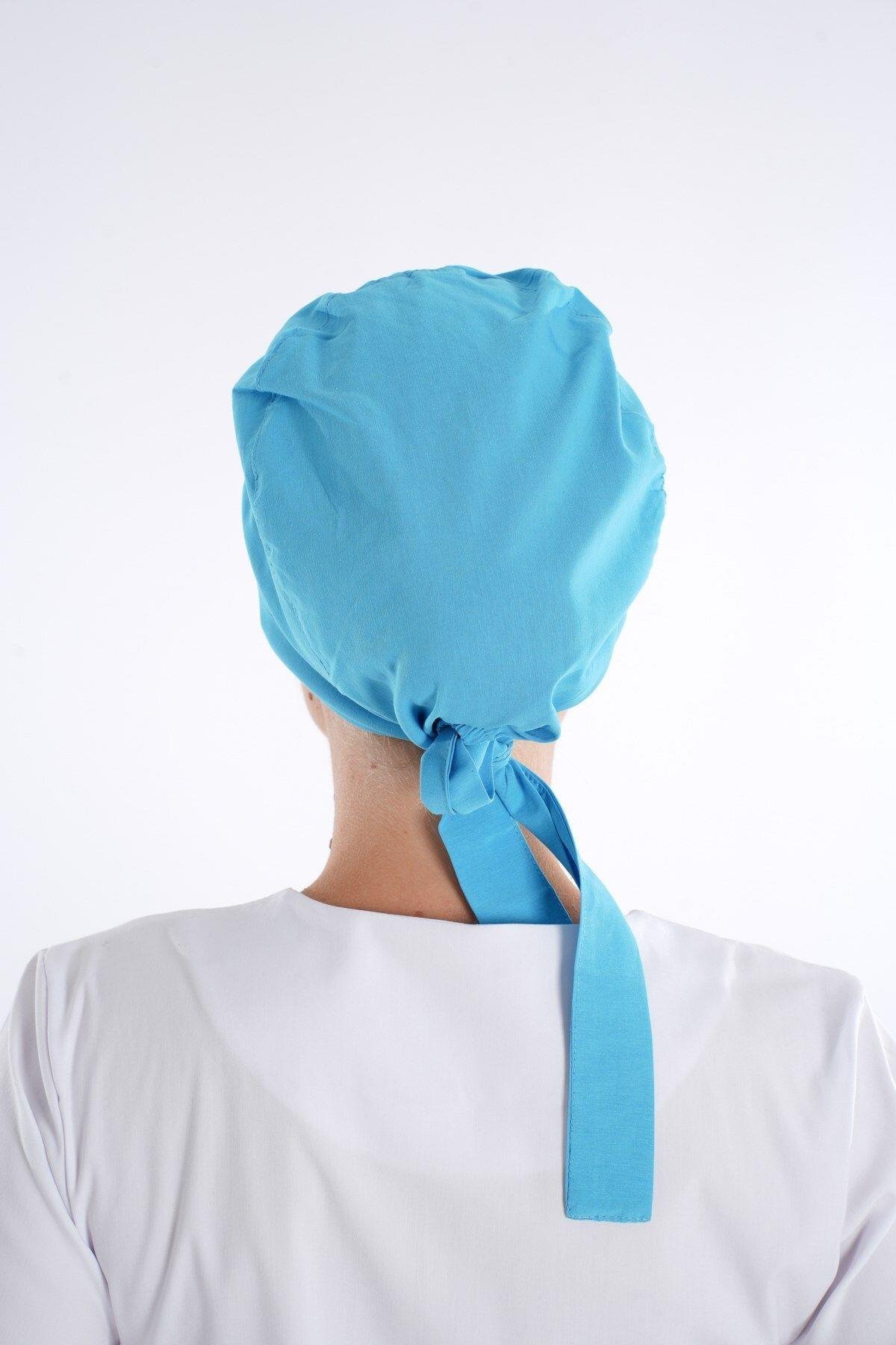 Düz Gökyüzü Tesettür Doktor Hemşire Hastane Aşçı Cerrahi Bone-Nur Medikal Giyim