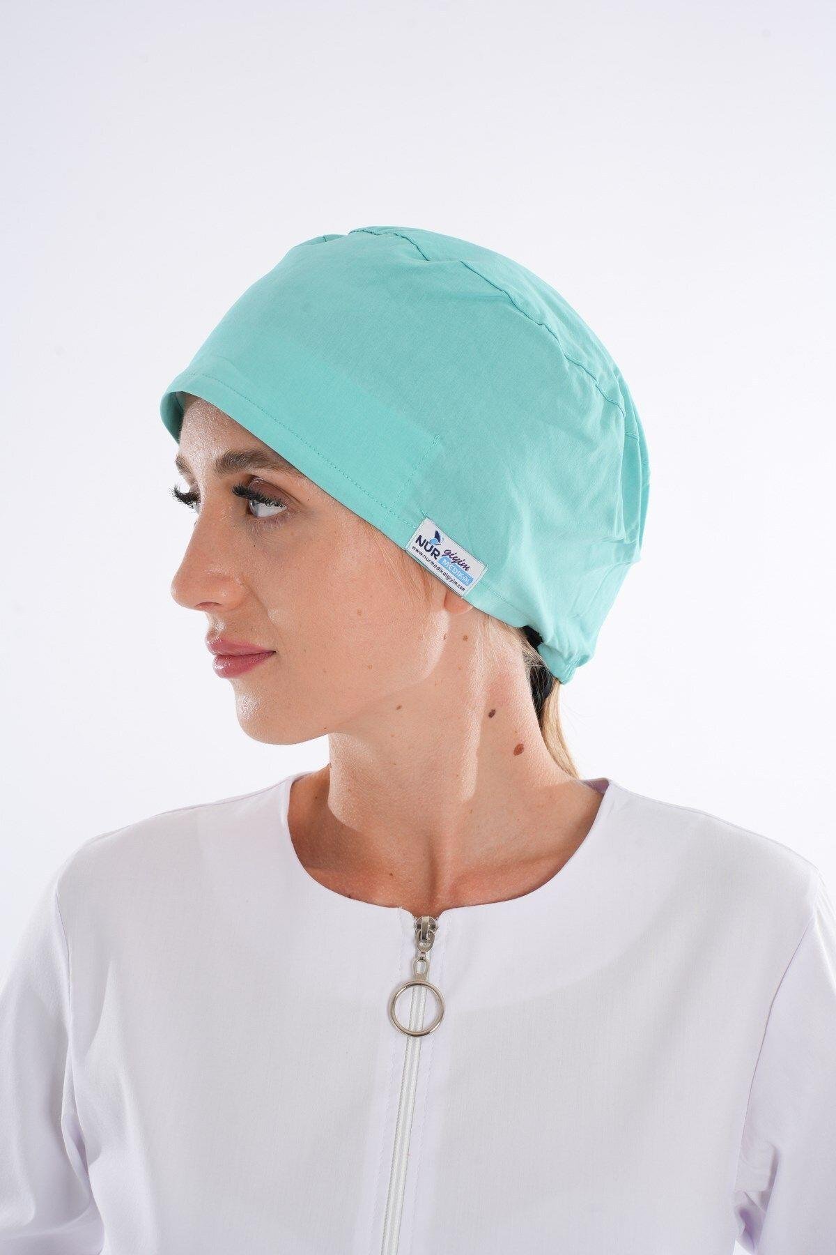 Düz Turkuaz Yeşili Doktor Hemşire Hastane Aşçı Medikal Cerrahi Bone-Nur Medikal Giyim