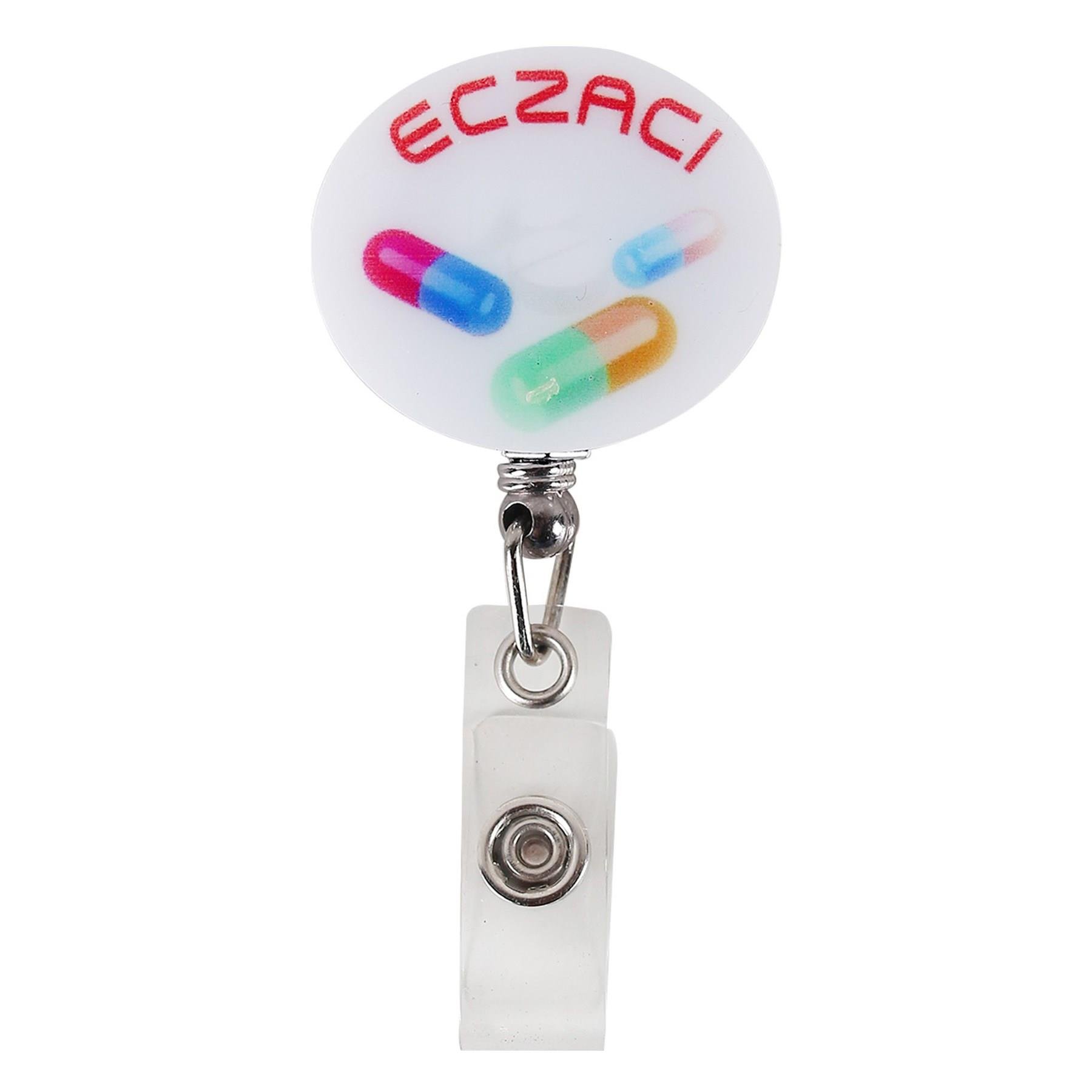 Eczacı Eczane Temalı Yoyo Yaka Kartlığı-Nur Medikal Giyim