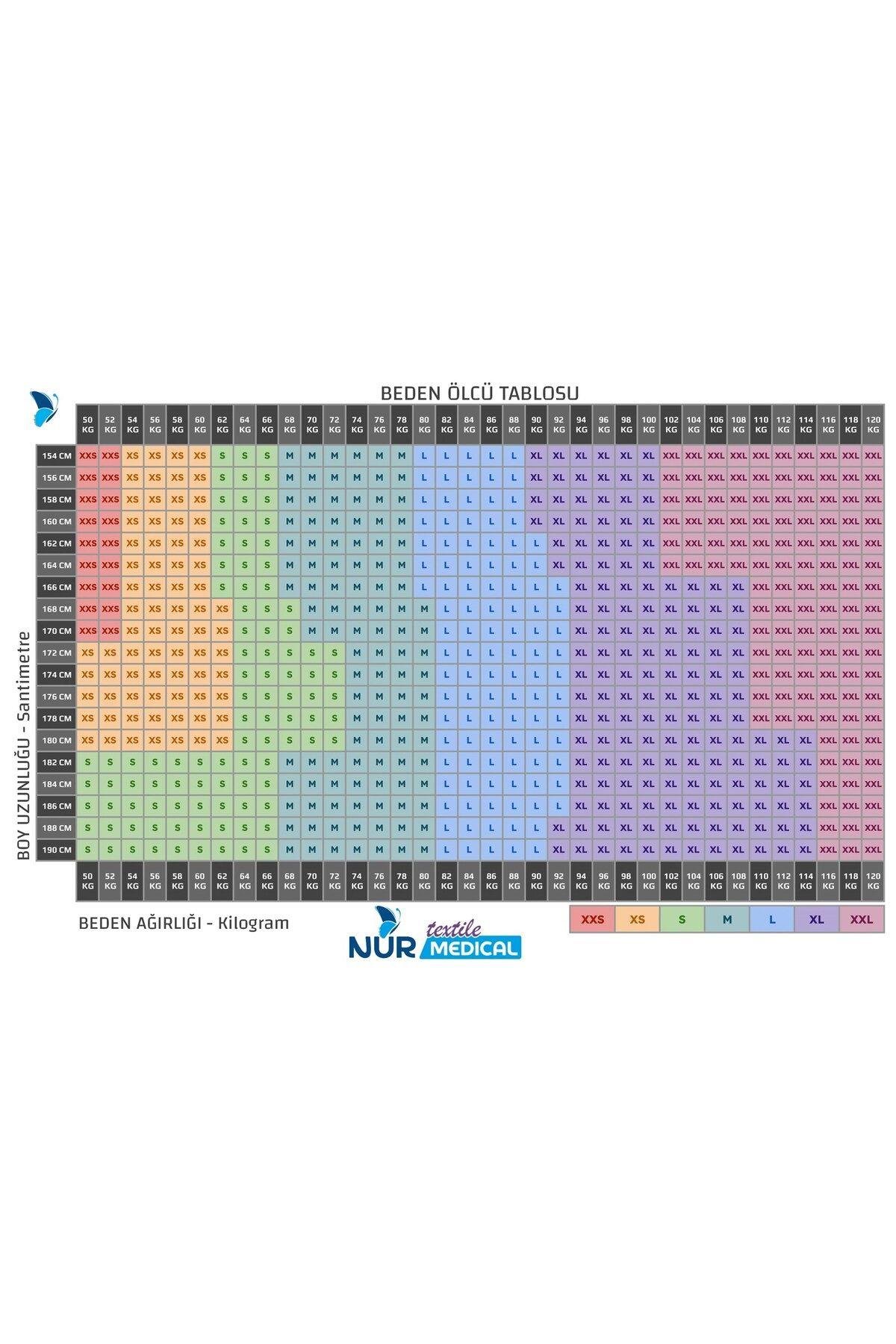 Geometri Desenli Likralı Alt Üst Takım-Nur Medikal Giyim
