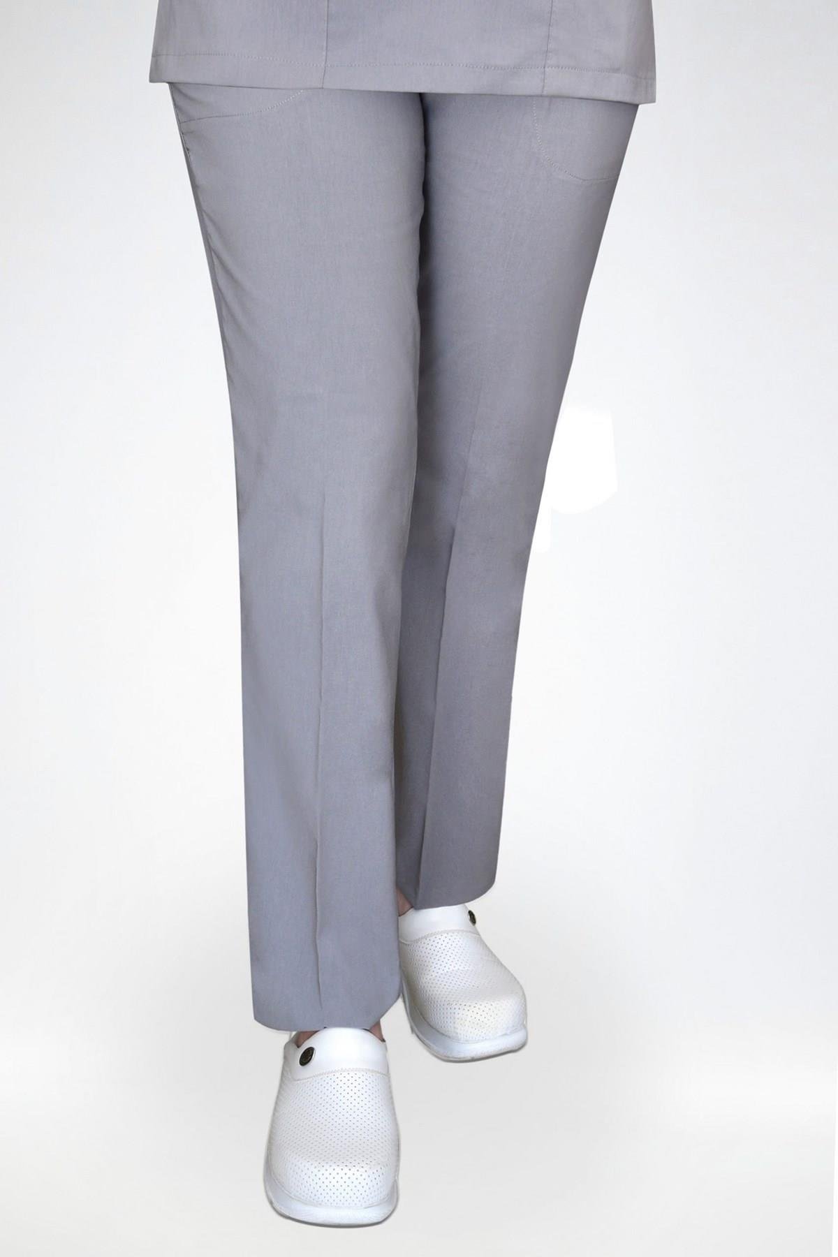 Gri Hemşire Doktor Cerrahi Hastane Unisex Tek Alt Pantolon-Nur Medikal Giyim