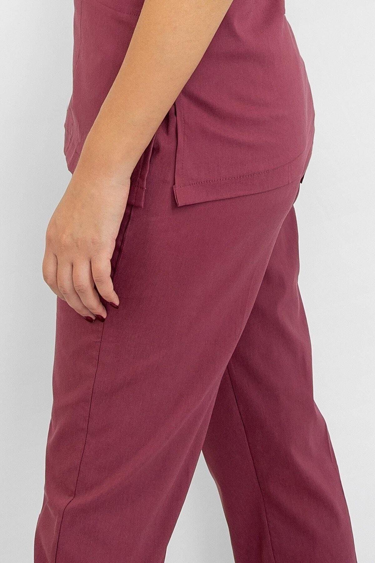 Gül Kurusu Likralı Pantolon-Nur Medikal Giyim