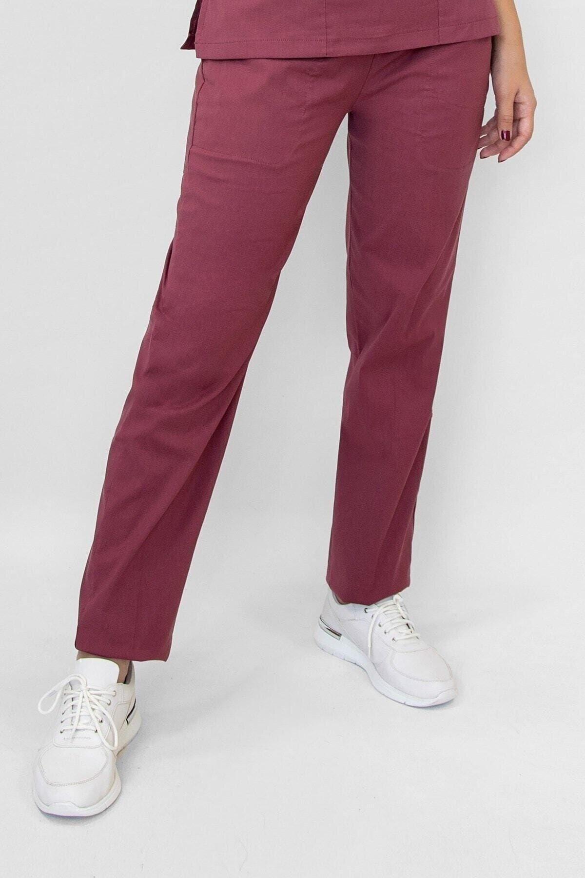 Gül Kurusu Likralı Pantolon-Nur Medikal Giyim