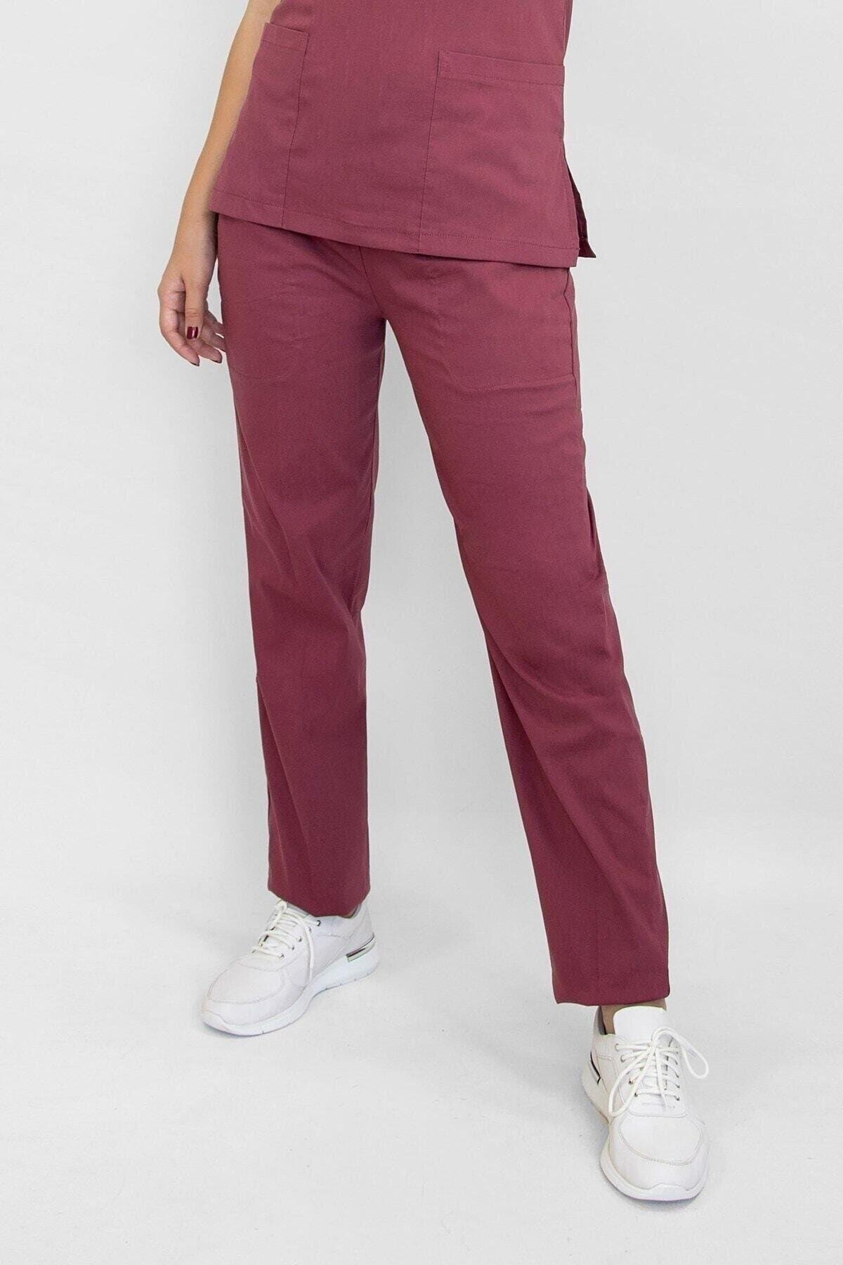 Gül Kurusu Likralı Pantolon-Nur Medikal Giyim