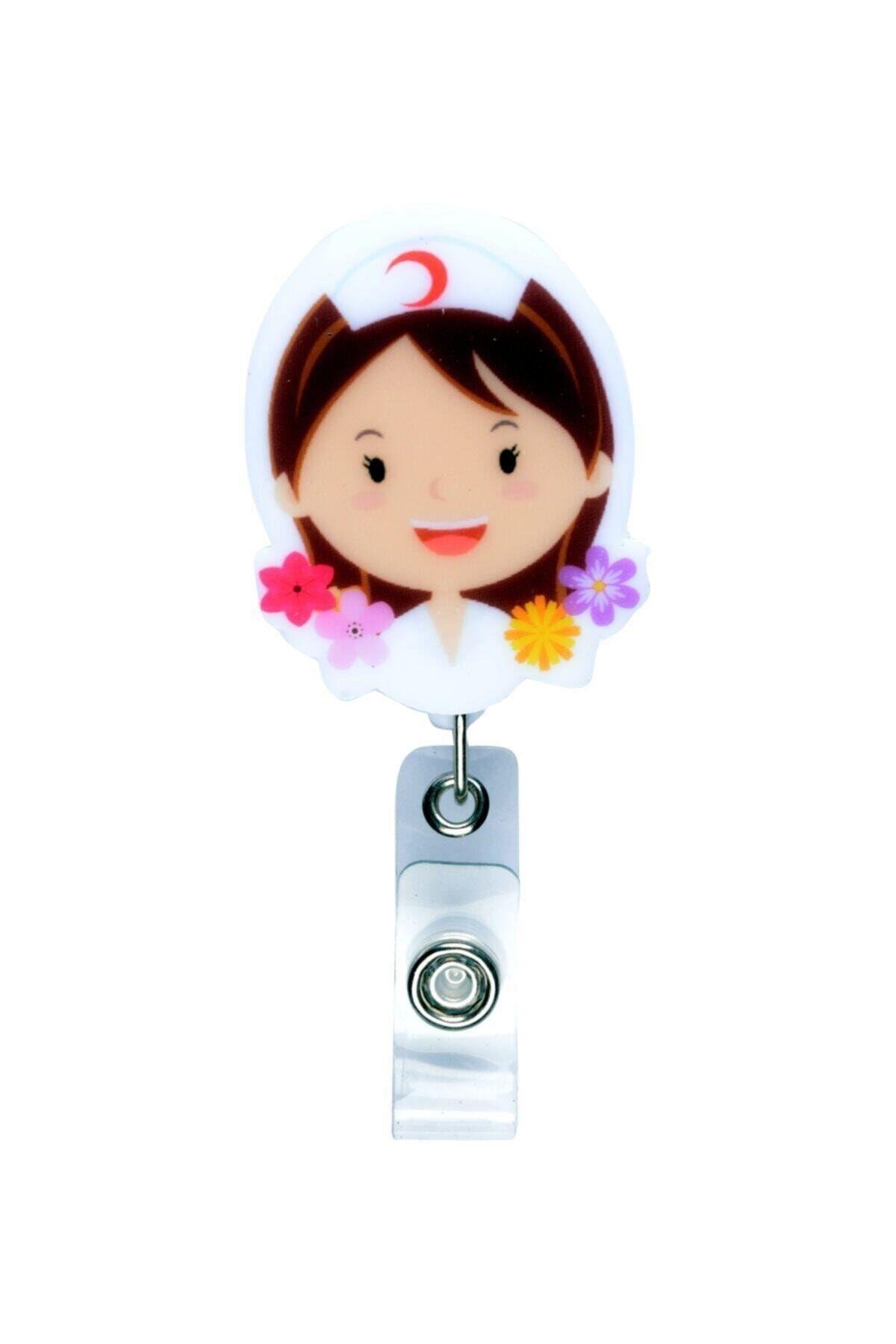 Güler Yüzlü Hemşire Temalı Yoyo Yaka Kartlığı-Nur Ortopedi