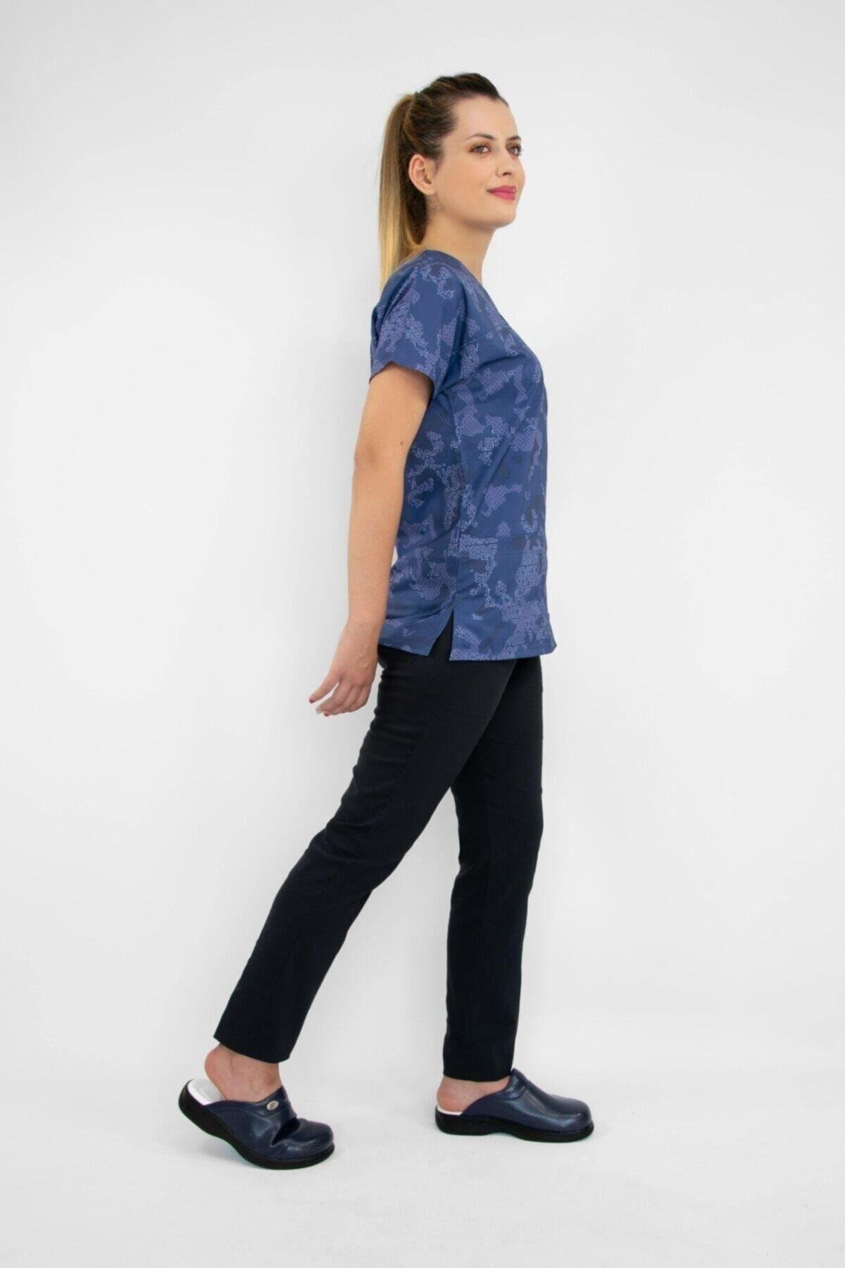 Harita Desen Cerrahi Doktor Hemşire Hastane Aşçı Likralı Forma Alt Üst Takım-Nur Medikal Giyim