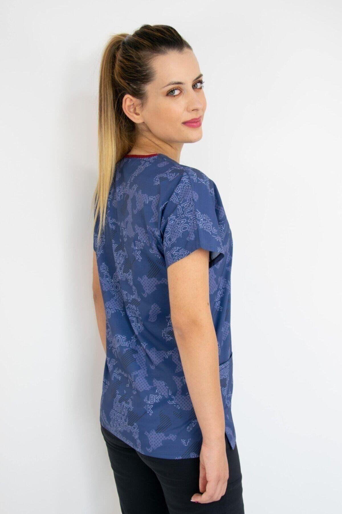 Harita Desen Cerrahi Doktor Hemşire Hastane Aşçı Likralı Forma Alt Üst Takım-Nur Medikal Giyim